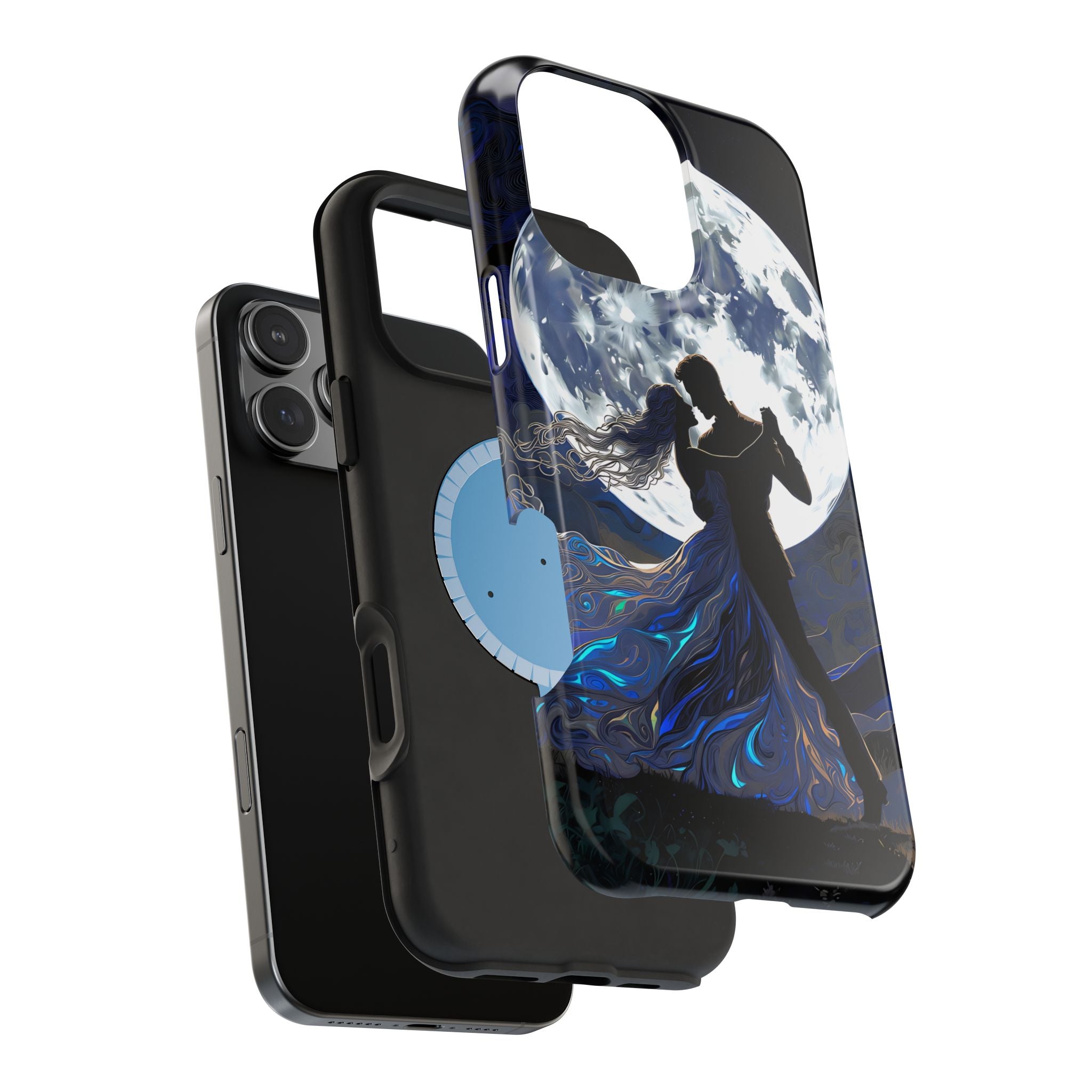 Romantic Moonlight Dance Magnetic Phone Case – iPhone 15–17 & Samsung Galaxy S26