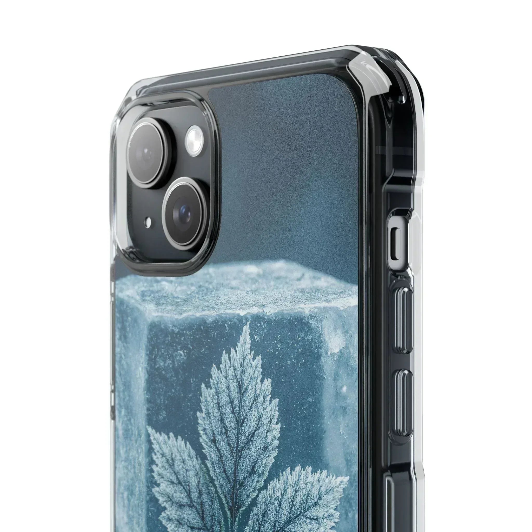 Frozen Leaf Inside Ice Cube - Phone Case for iPhone 14-16 - KARARMDESIGN