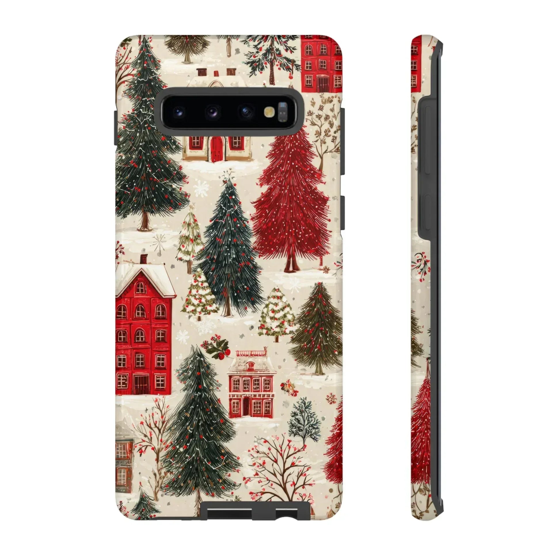 Cozy Winter Village Phone Case for iPhone 11-17 and Galaxy S10-S25 - KARARMDESIGN