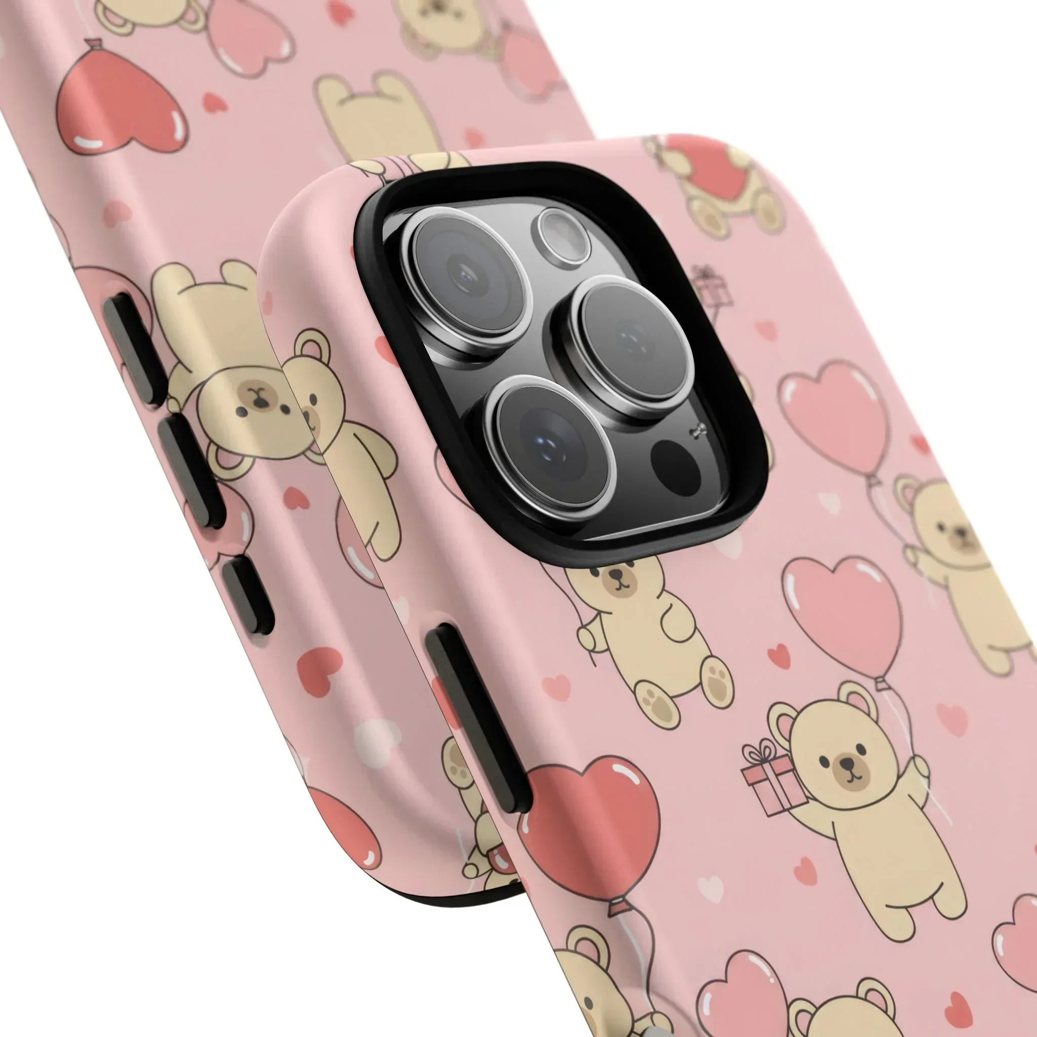 Teddy's Valentine Parade Phone Case for iPhone 11-17 and Galaxy S21-S25 - KARARMDESIGN