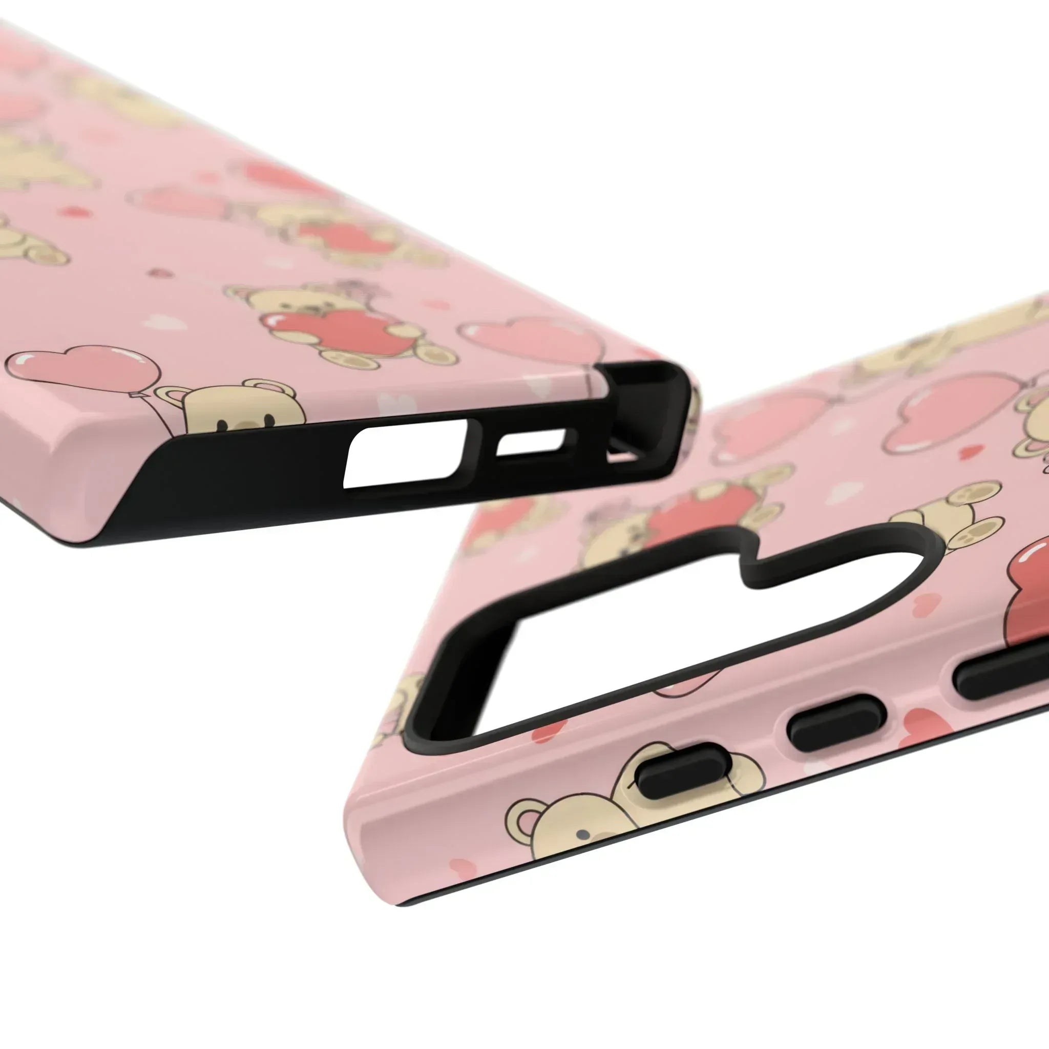 Teddy's Valentine Parade Phone Case for iPhone 11-17 and Galaxy S21-S25 - KARARMDESIGN