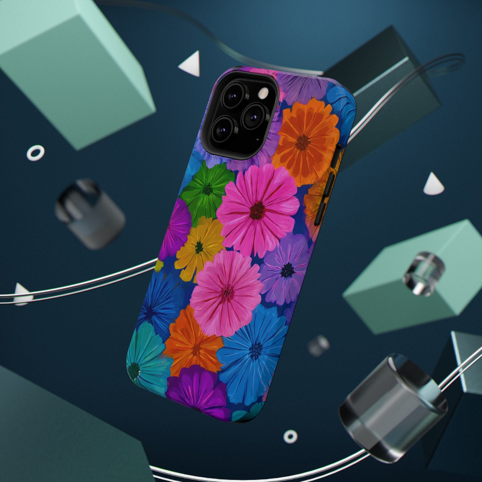 Bloom Pattern Phone Case for iPhone 11-17 and Galaxy S21-S22 Models - KARARMDESIGN