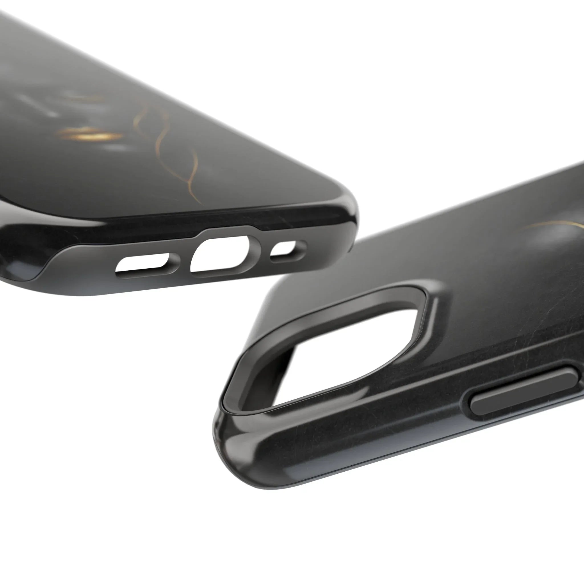 Black Gold Face Phone Case for iPhone 13-17 - KARARMDESIGN