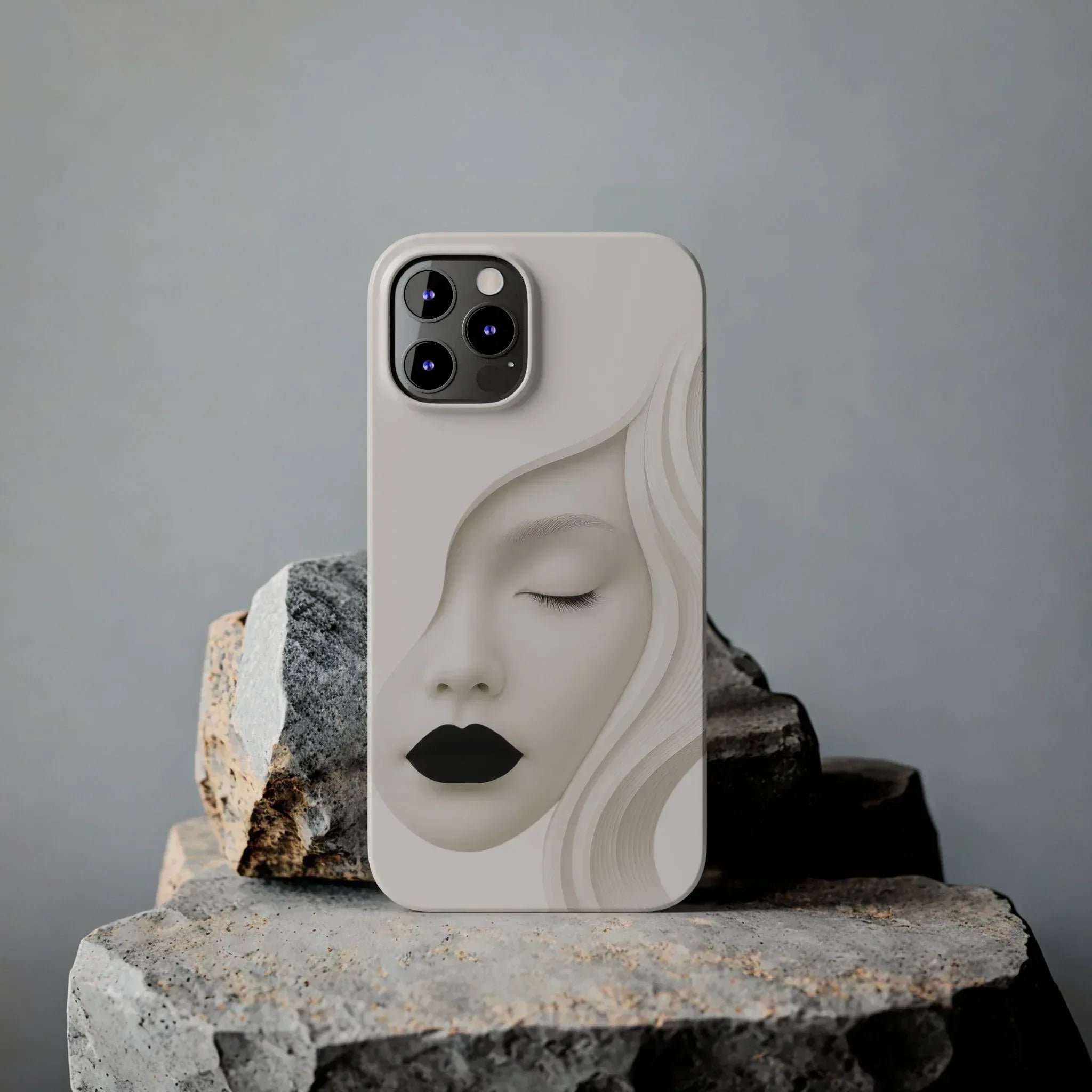 Minimalist Face Phone Case for iPhone 11-17 - KARARMDESIGN
