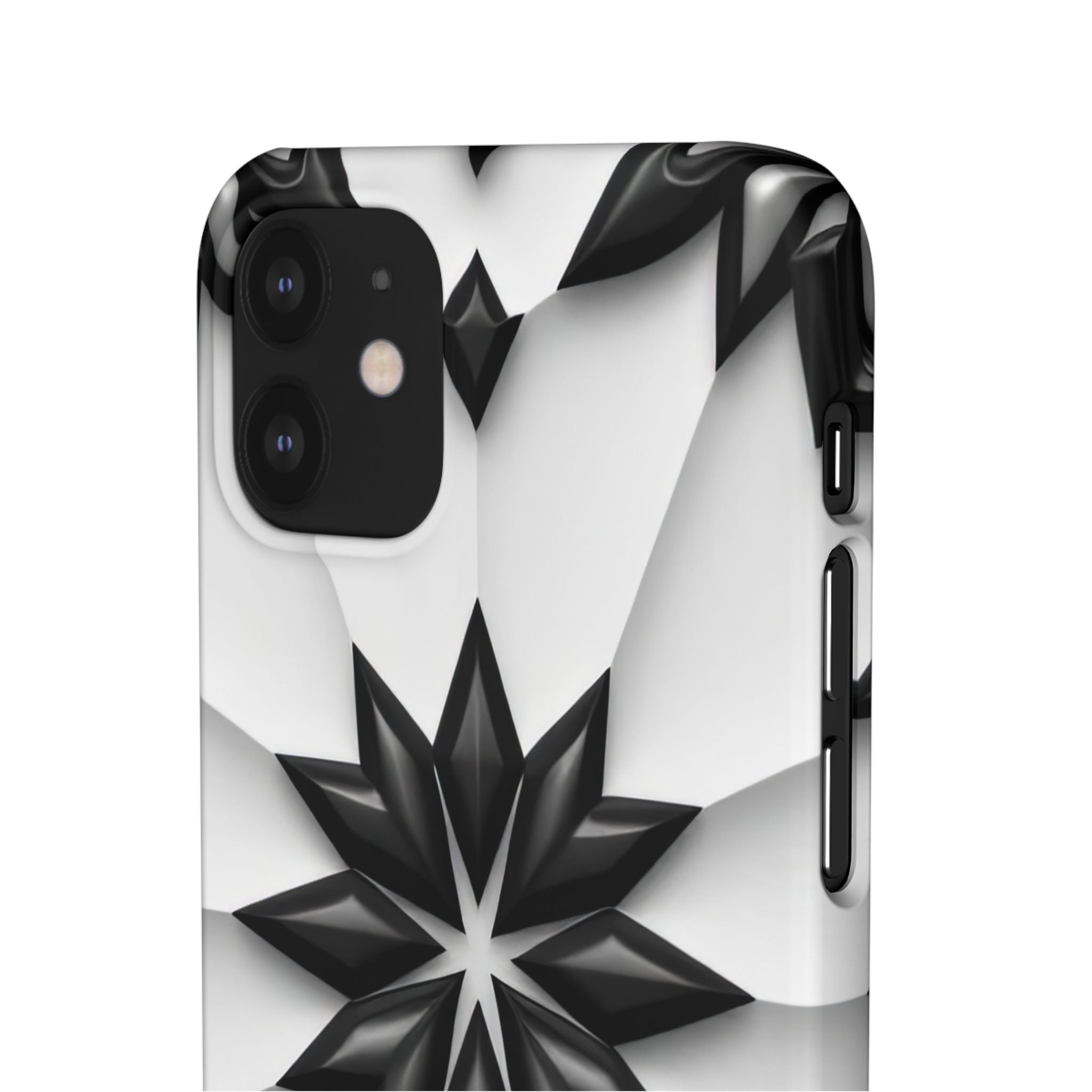 Black & White Geometric Snap Case for iPhone & Samsung Galaxy
