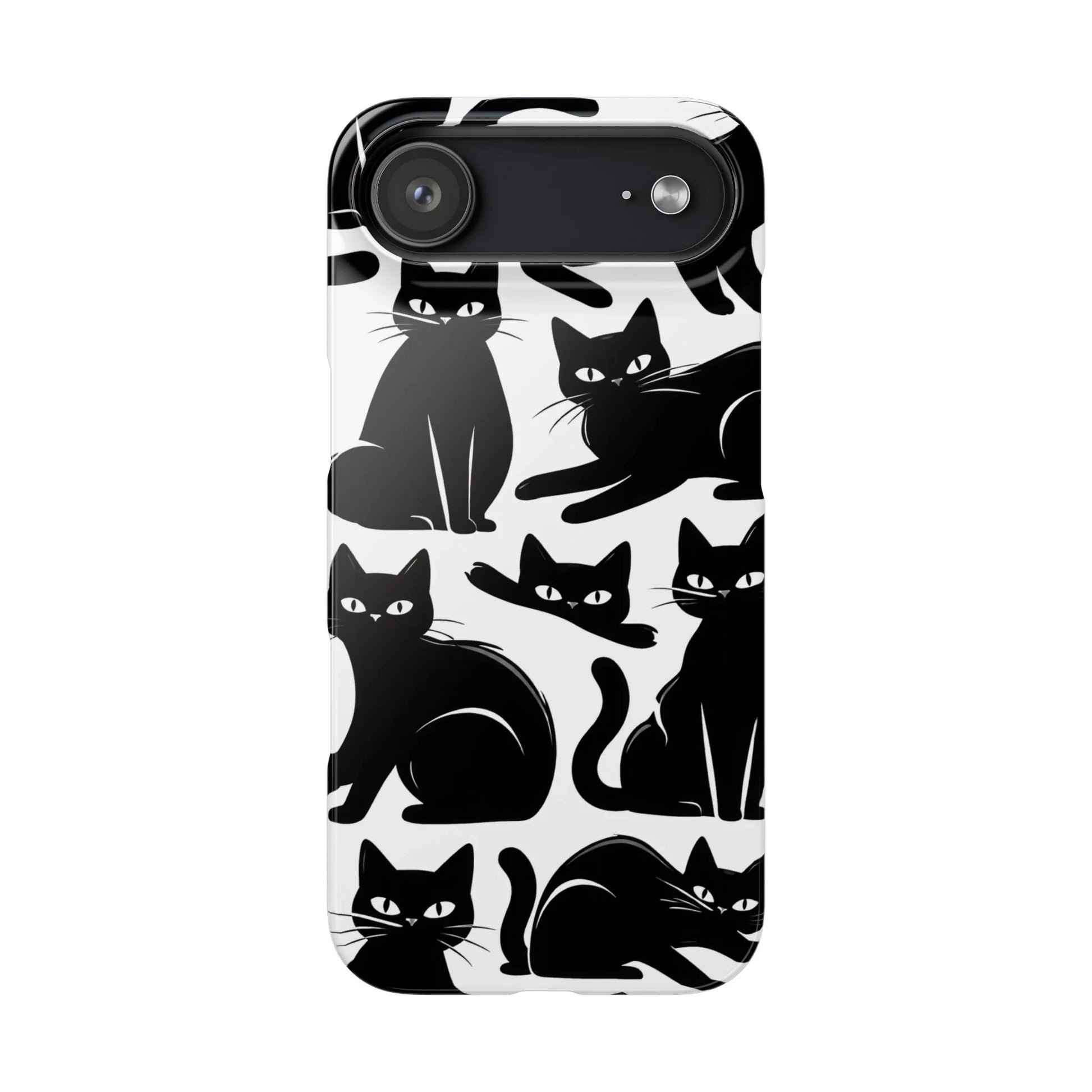 Black Cats Phone Case for iPhone 11-17 and Galaxy S20-S25 - KARARMDESIGN