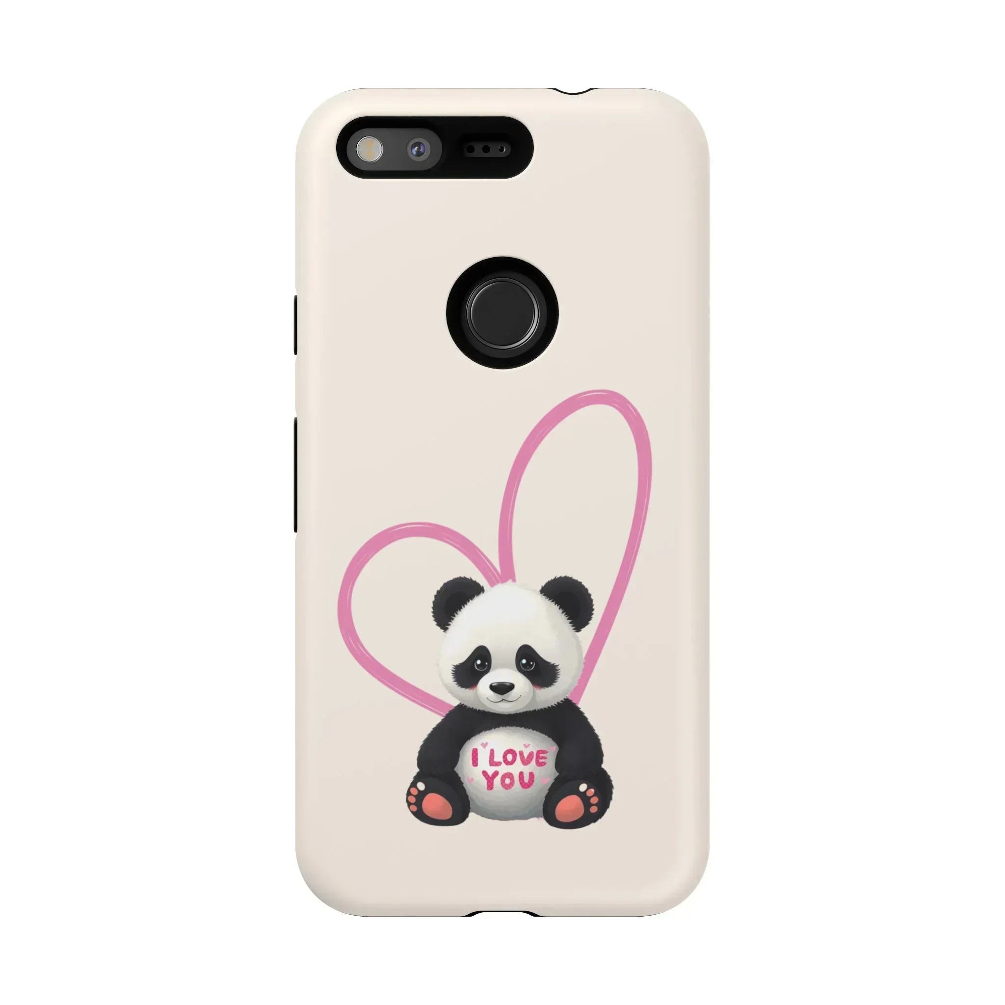 Cute Panda Heart Love Phone Case for Google Pixel up to 9 - KARARMDESIGN