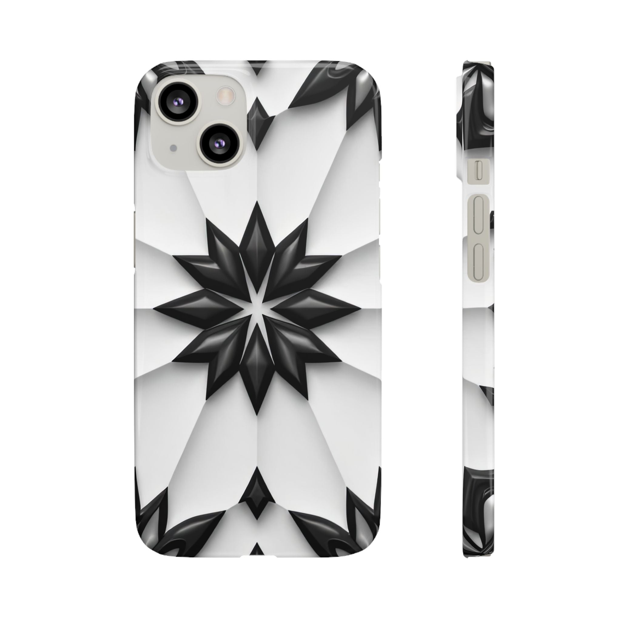 Black & White Geometric Snap Case for iPhone & Samsung Galaxy