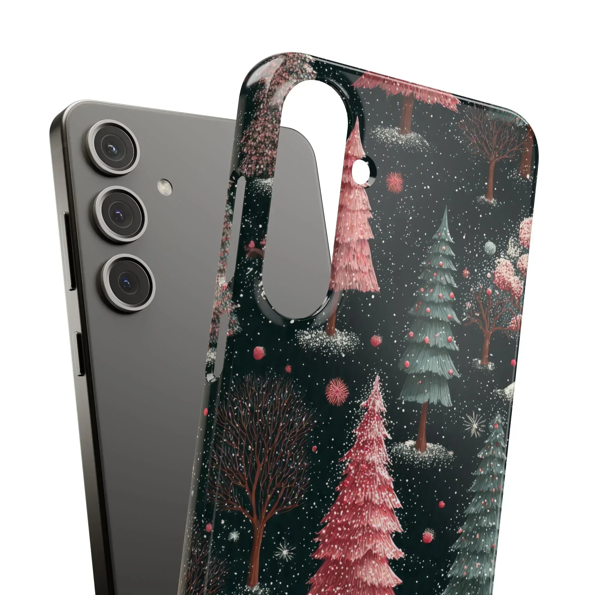 Winter Bloom Forest Phone Case for iPhone 11-17 and Galaxy S20-S25 - KARARMDESIGN