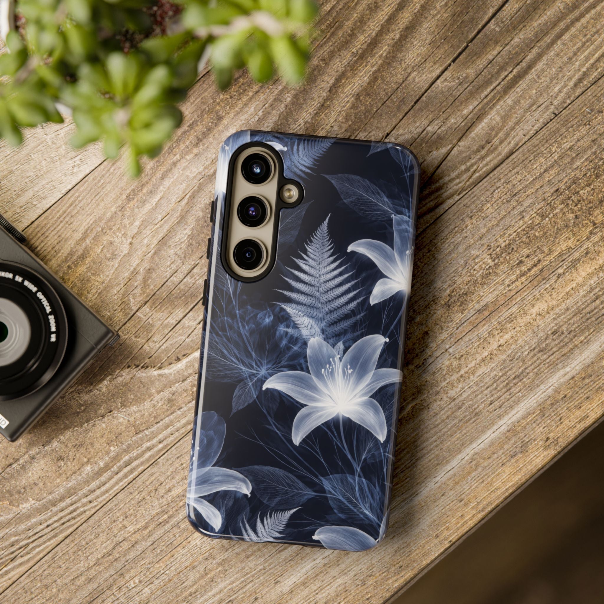 Moonlight Garden Phone Case for iPhone 11-17 and Galaxy S20-S26