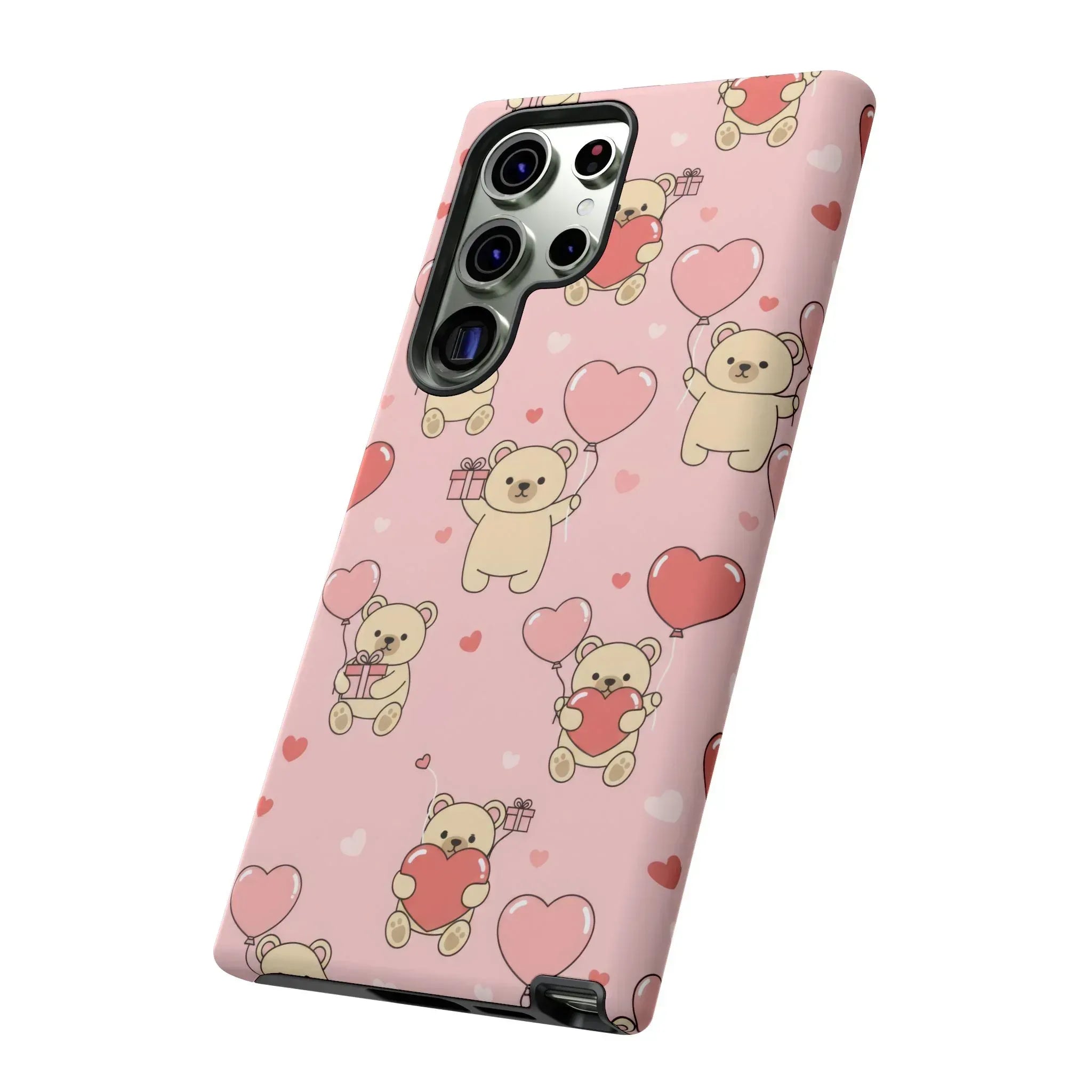 Teddy's Valentine Parade Phone Case for iPhone 11-17 and Galaxy S21-S25 - KARARMDESIGN