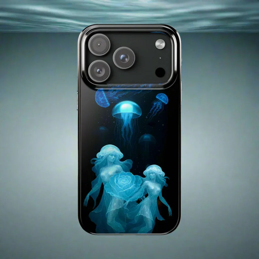 Jellyfish Rose Phone Case for iPhone 7-17 Models - KARARMDESIGN