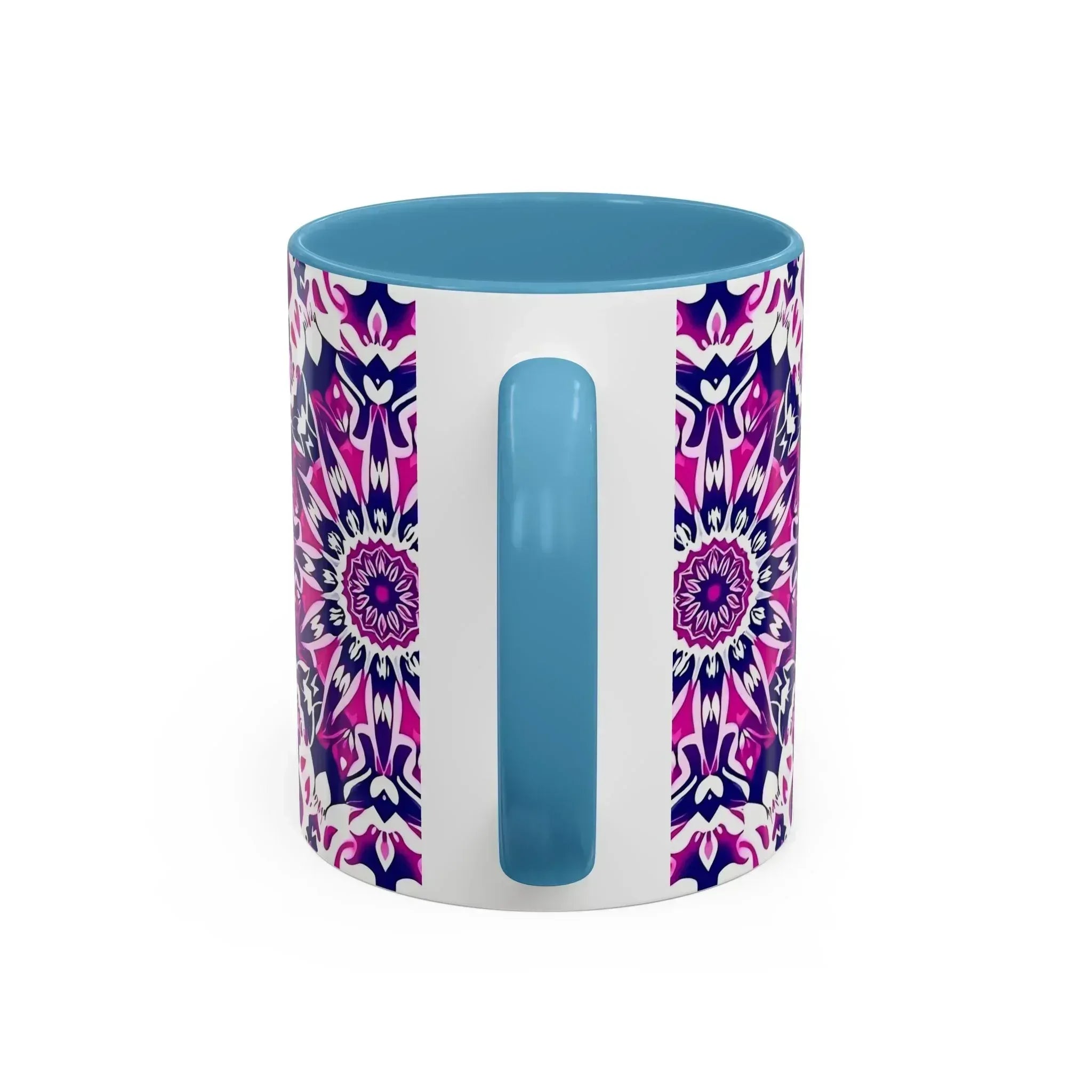 Vibrant Mandala Burst Ceramic Coffee Mug -11 & 15oz - KARARMDESIGN