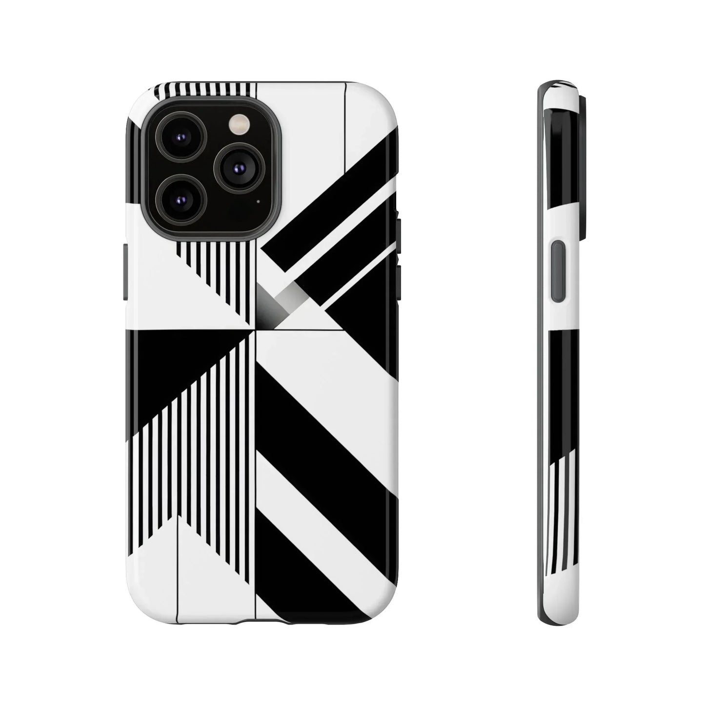 Monochrome Tough Phone Case for iPhone 11-16 and Samsung Galaxy S10–S25 Models - KarArmDesign