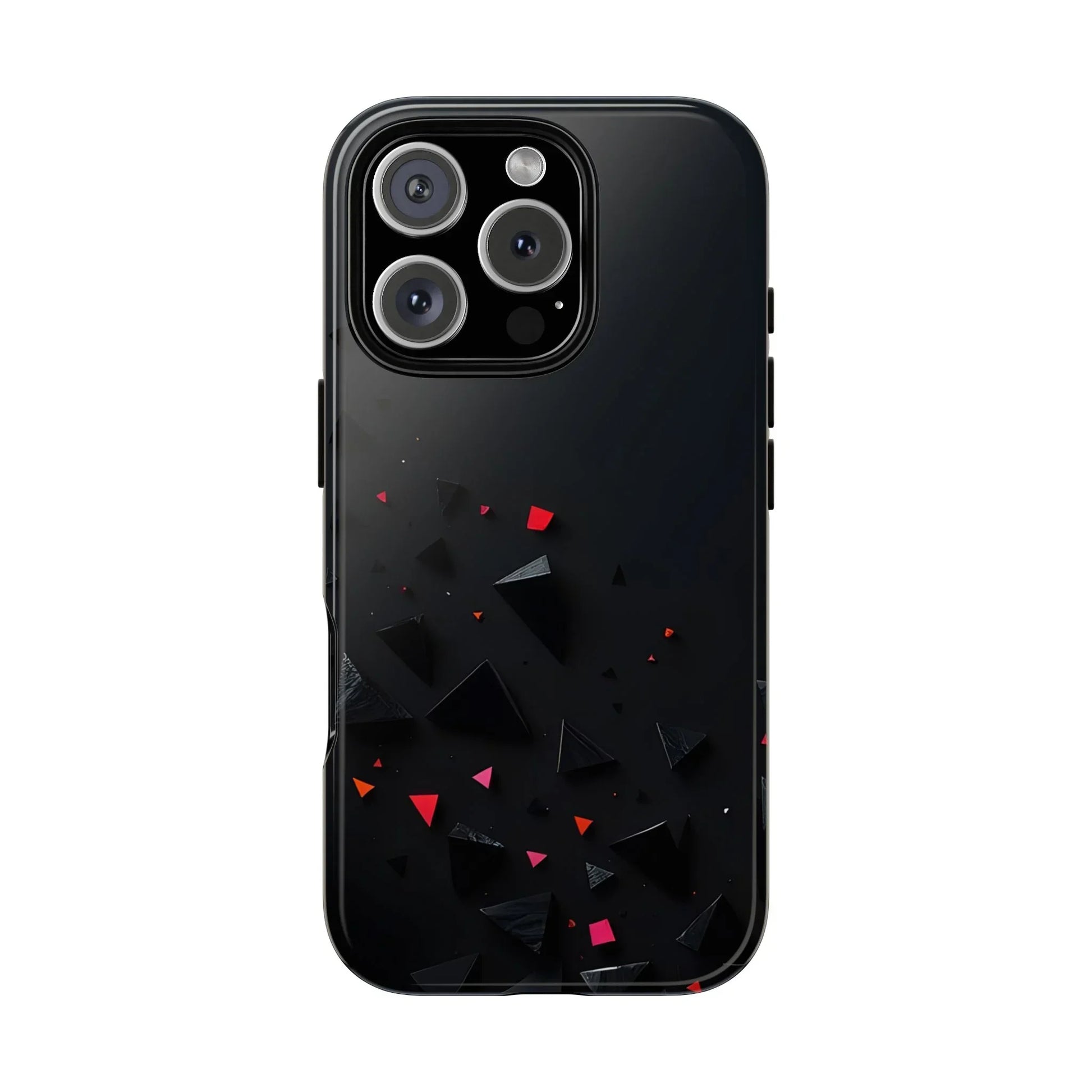 Black and Red Neon Phone Case for iPhone 8-16 and Pixel up to 9 Models - KarArmDesign