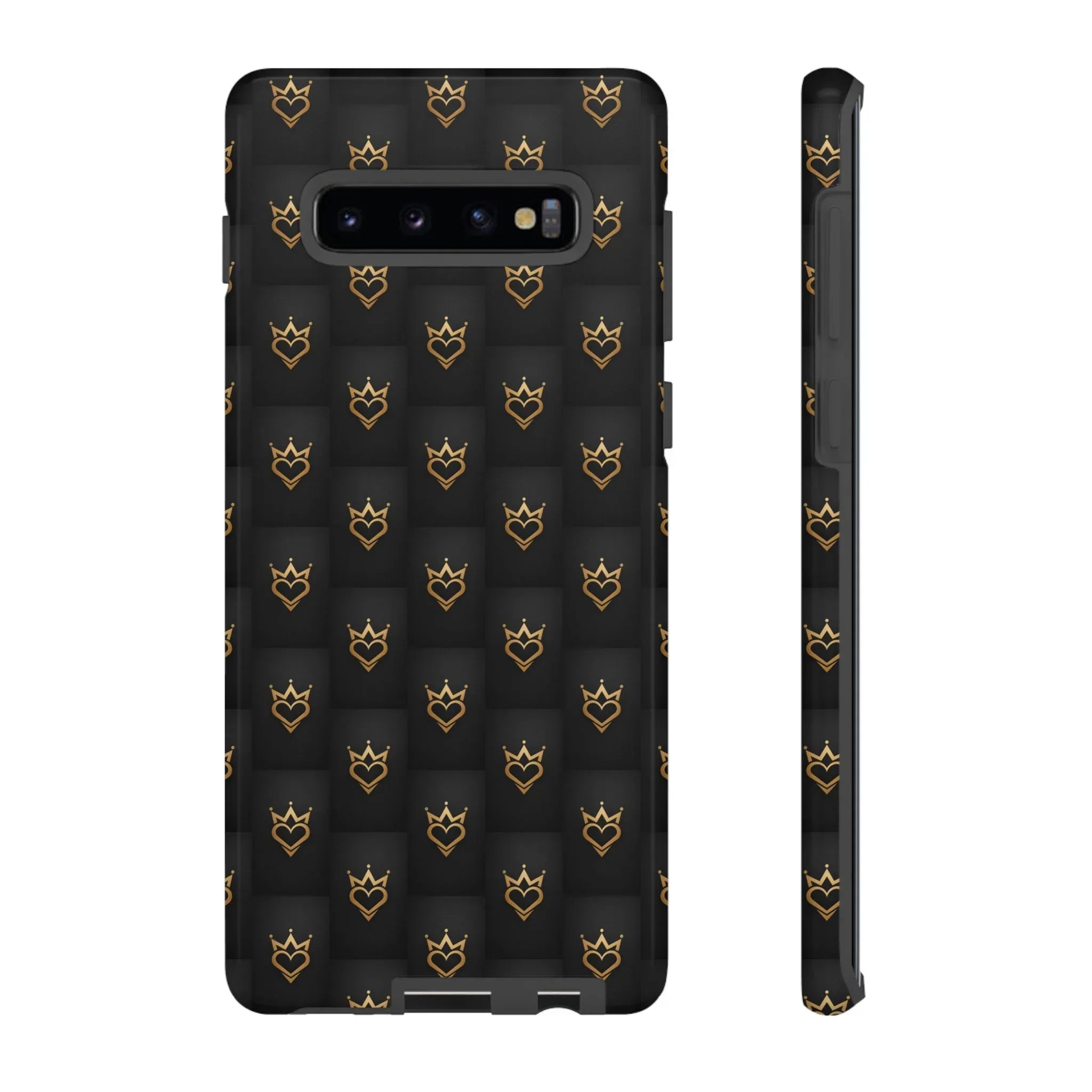 Crowned Heart Doodle Phone Case for iPhone 11-17 & Galaxy S10-S25 - KARARMDESIGN