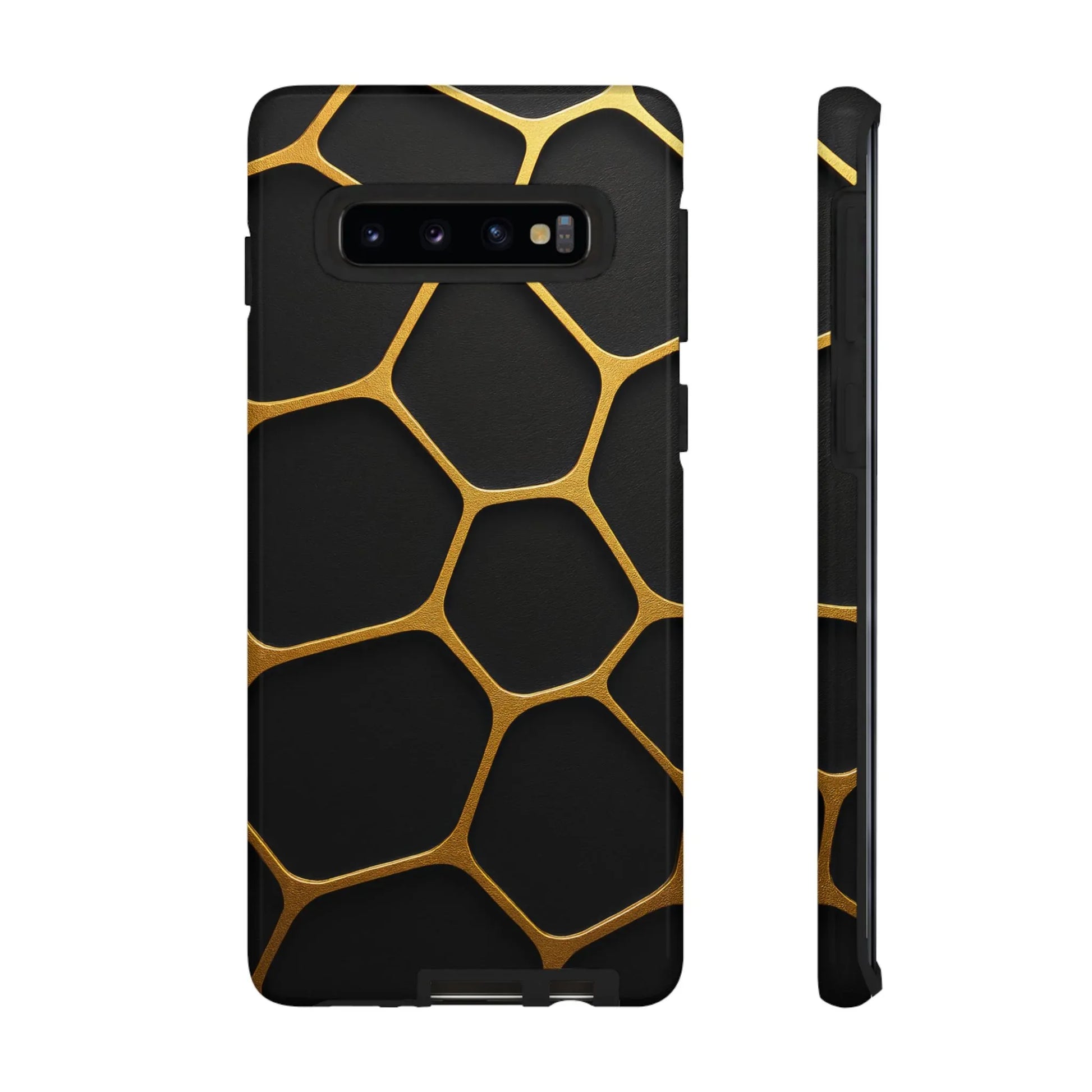 Golden Cellscape Phone Case for iPhone 8-17 and Galaxy S20-S25 - KARARMDESIGN