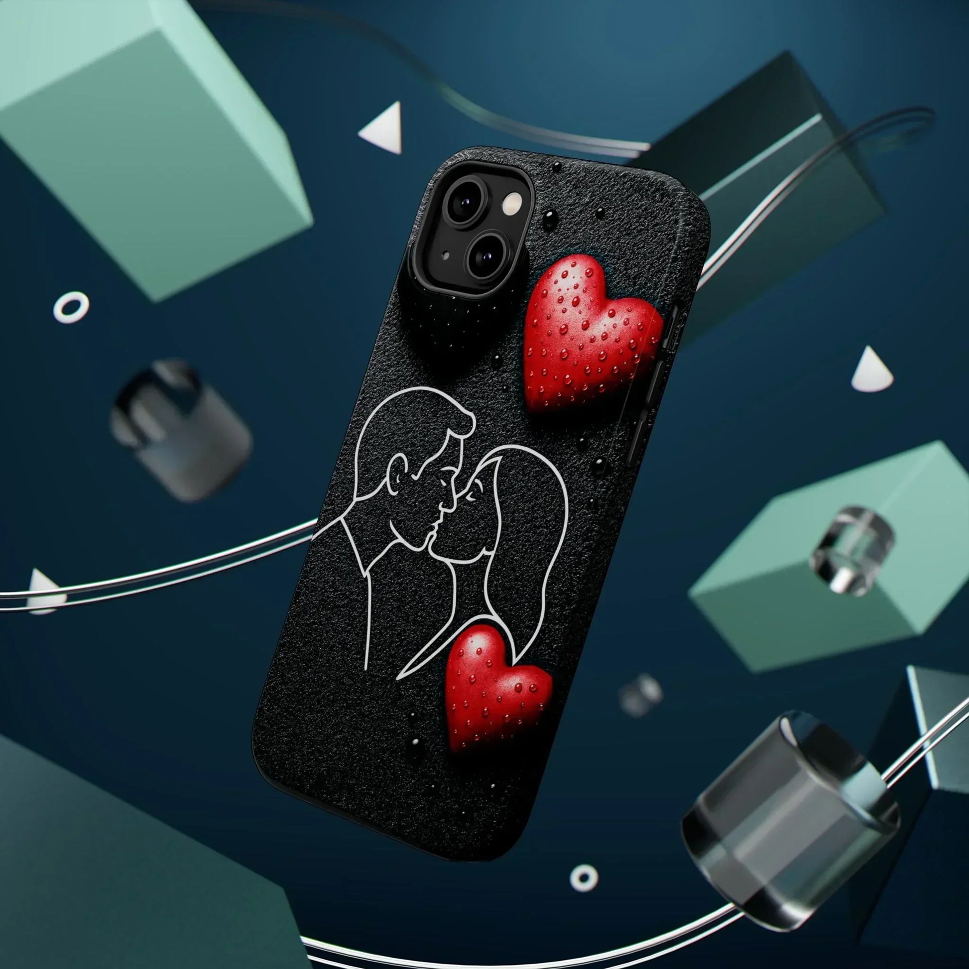Midnight Kiss Phone Case for iPhone 13-16 Models - KarArmDesign