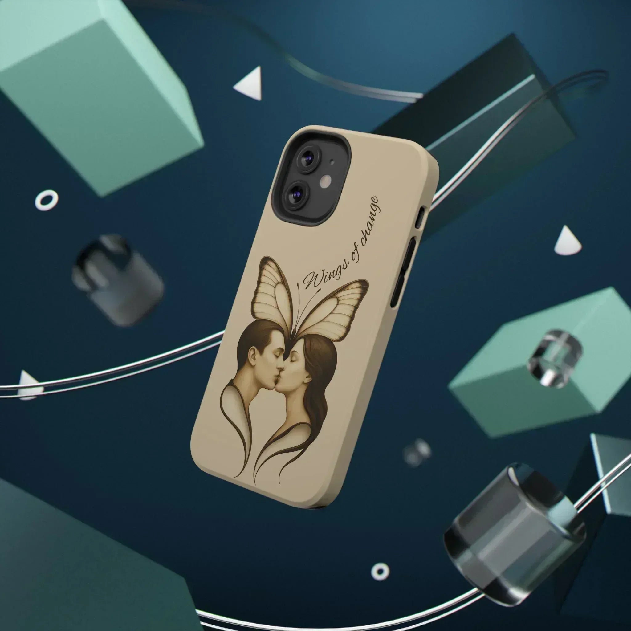 Romantic Butterfly Couple Phone Case for iPhone 12-16 and Galaxy S21-S22 - KARARMDESIGN