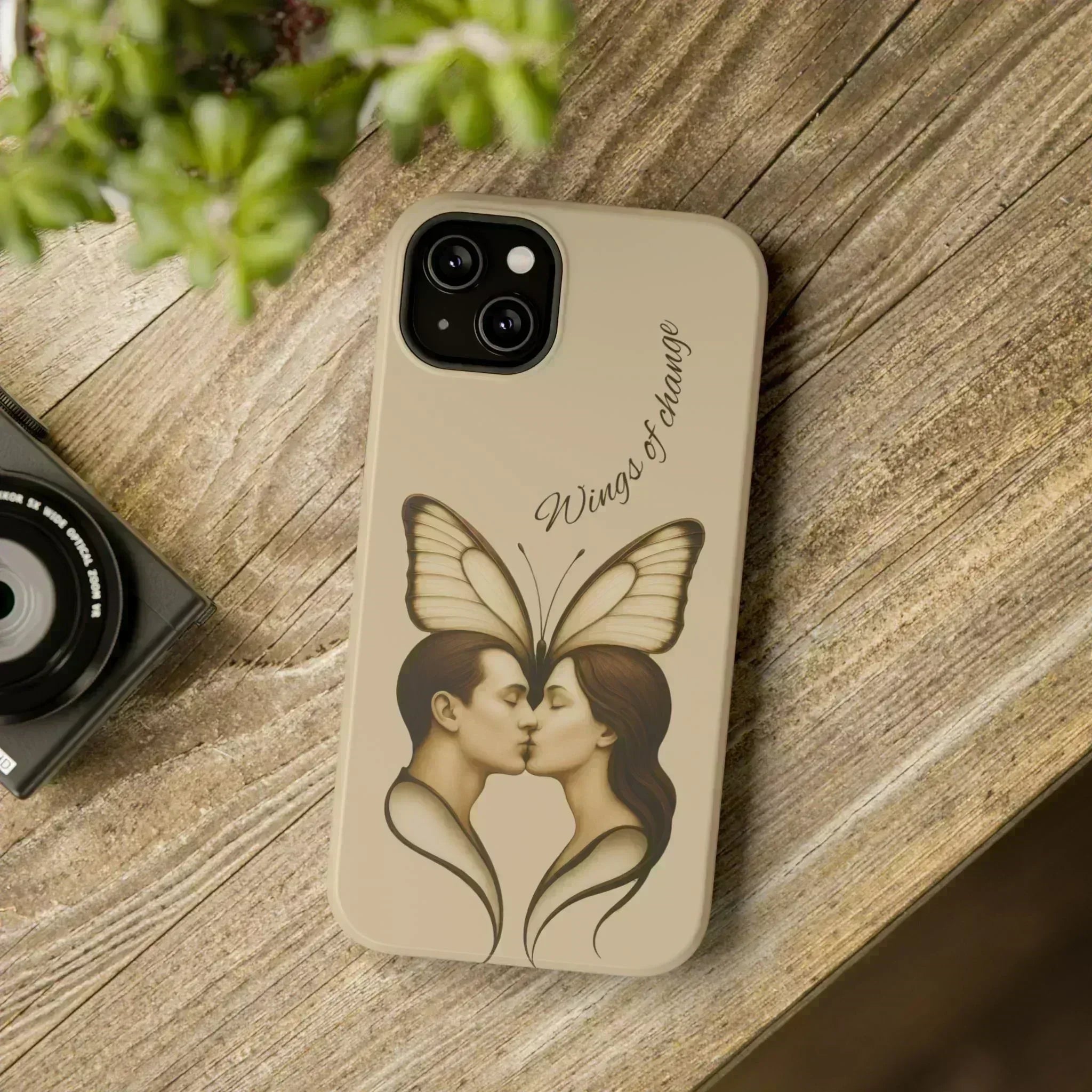 Romantic Butterfly Couple Phone Case for iPhone 12-16 and Galaxy S21-S22 - KARARMDESIGN