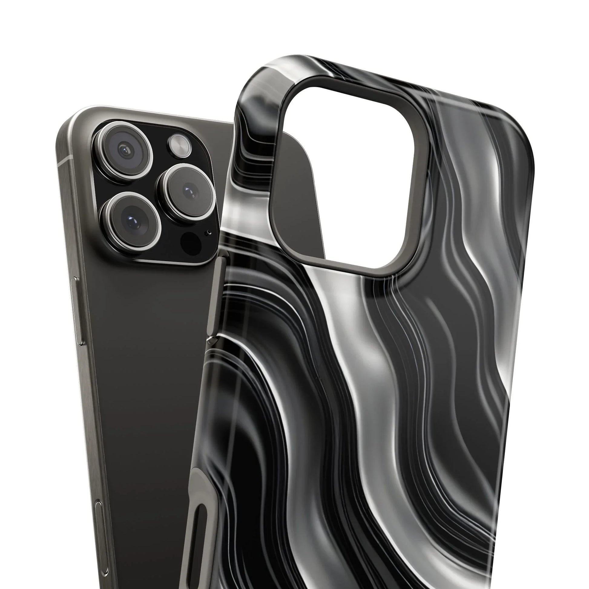 Wavy Illusion Marble Phone Case for iPhone 13-17 - KARARMDESIGN