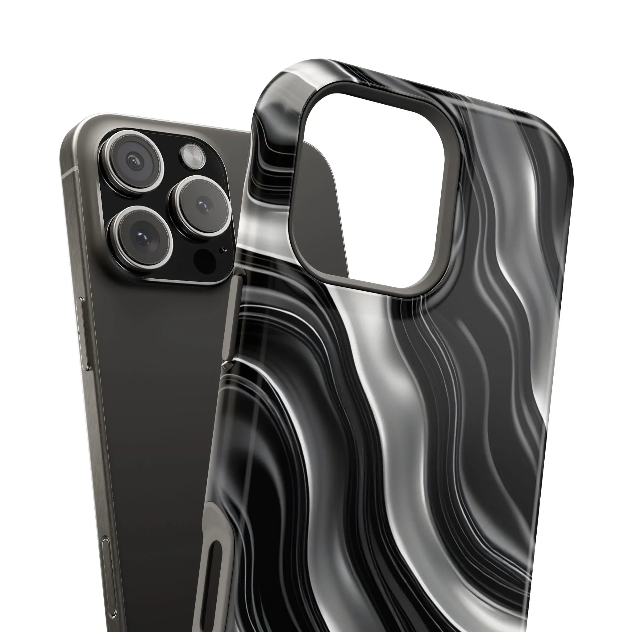 Wavy Illusion Marble Phone Case for iPhone 13-17 - KARARMDESIGN