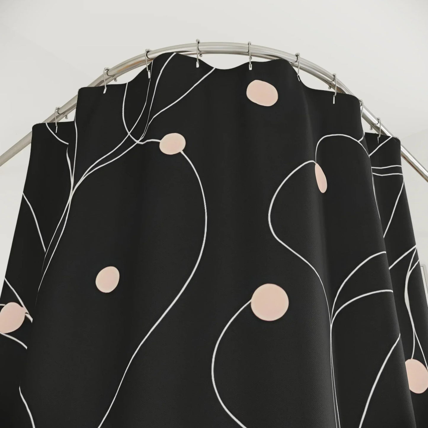 Abstract Black Shower Curtain - KarArmDesign