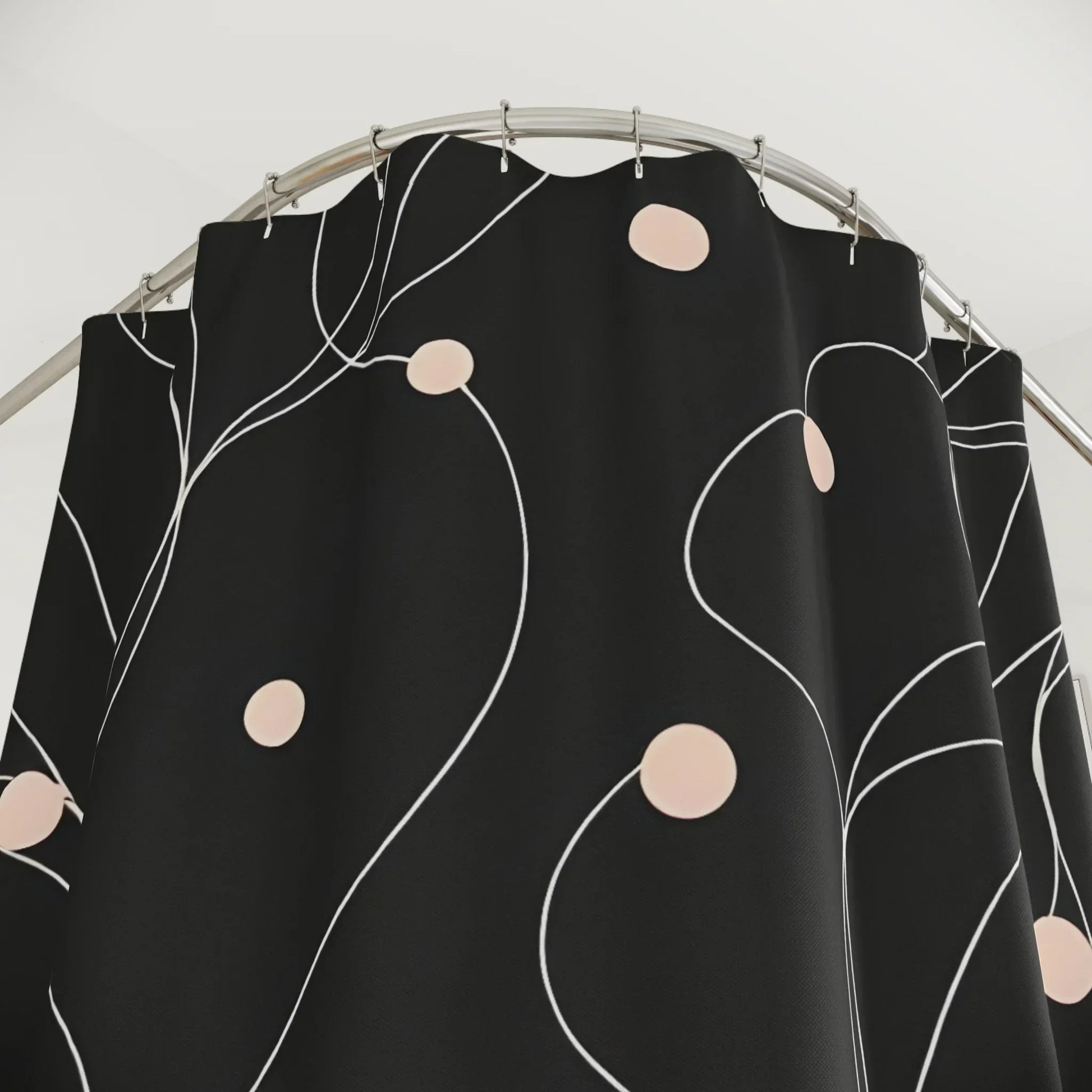 Abstract Black Shower Curtain - KarArmDesign