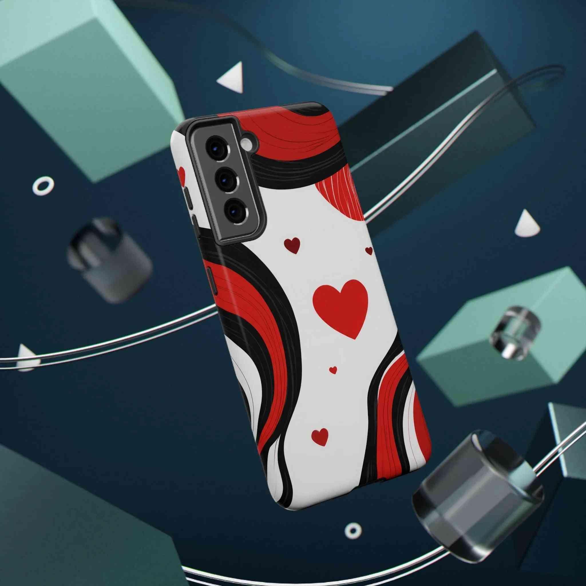 Red Romance Phone Case for iPhone 11-17 and Galaxy S21-S22 - KARARMDESIGN