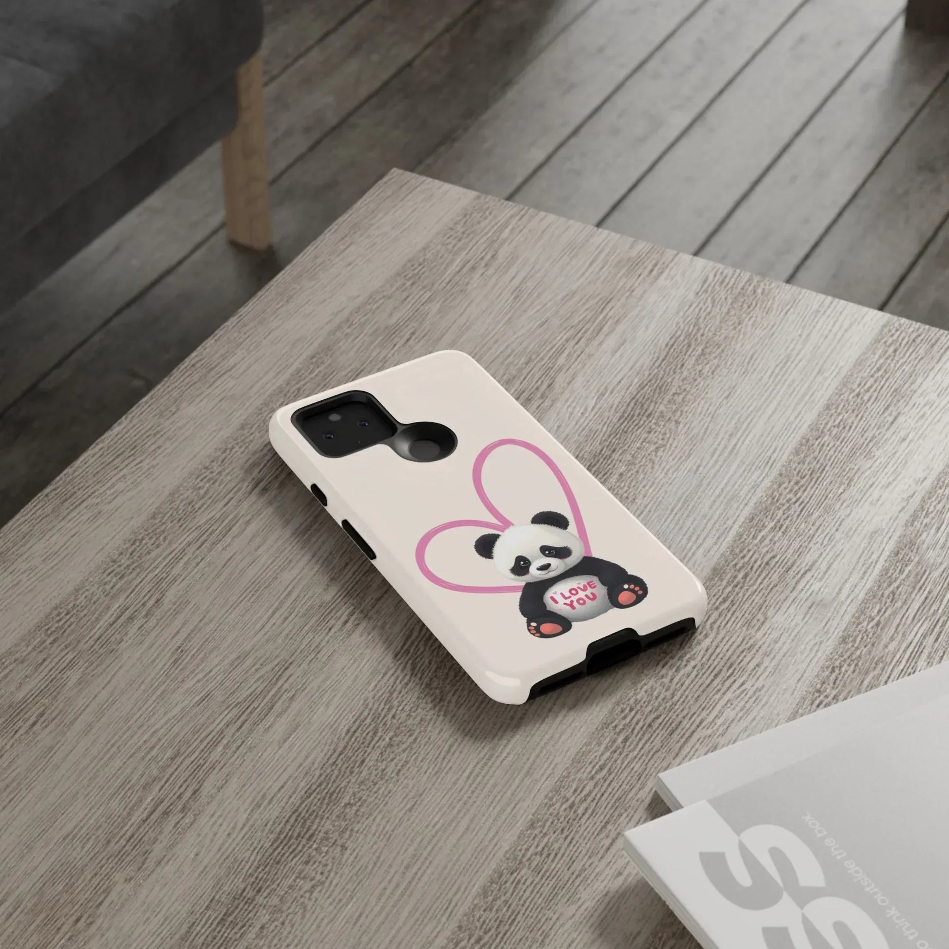 Cute Panda Heart Love Phone Case for Google Pixel up to 9 - KARARMDESIGN