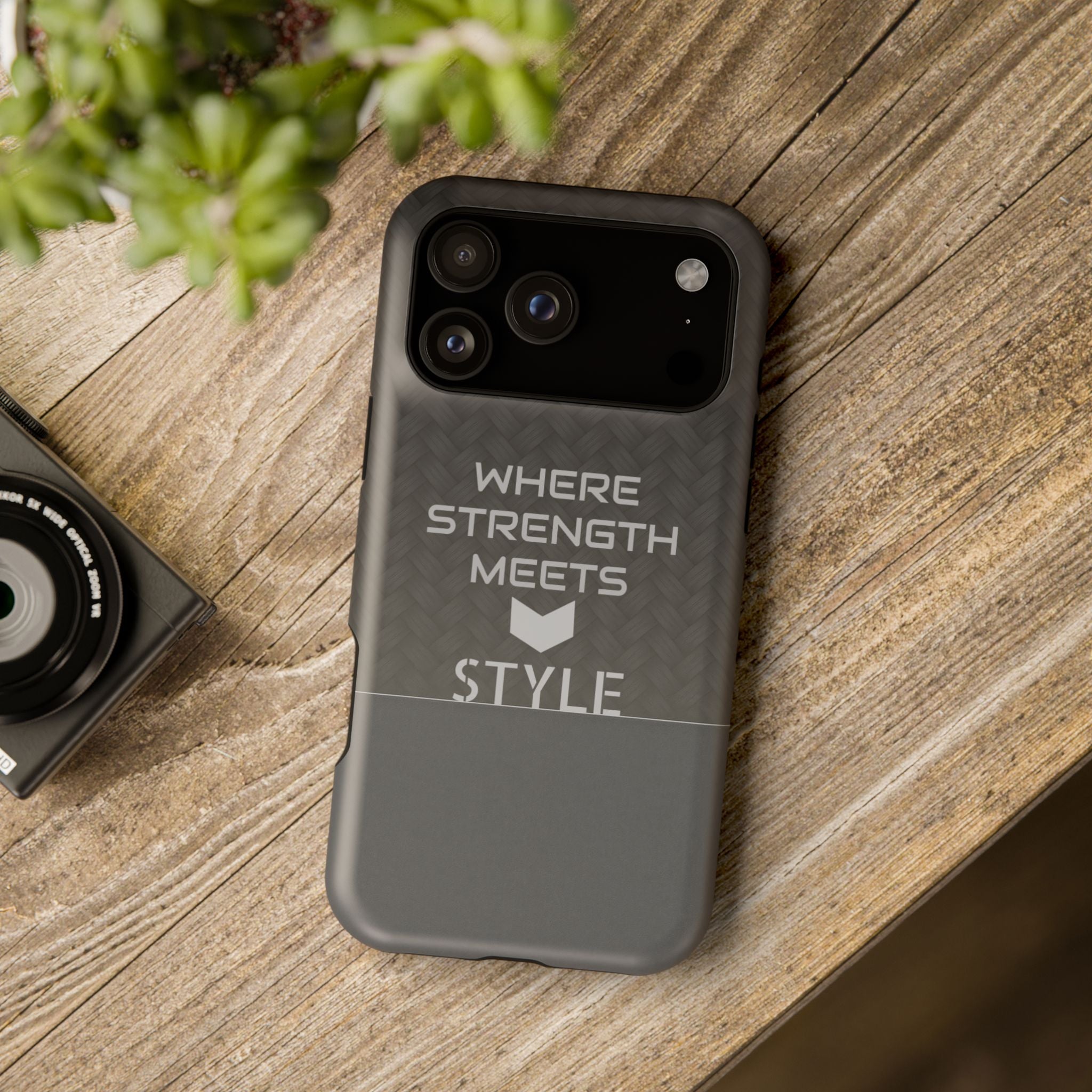 Gray Carbon Phone Case for iPhone 12-16 and Galaxy S21-S22