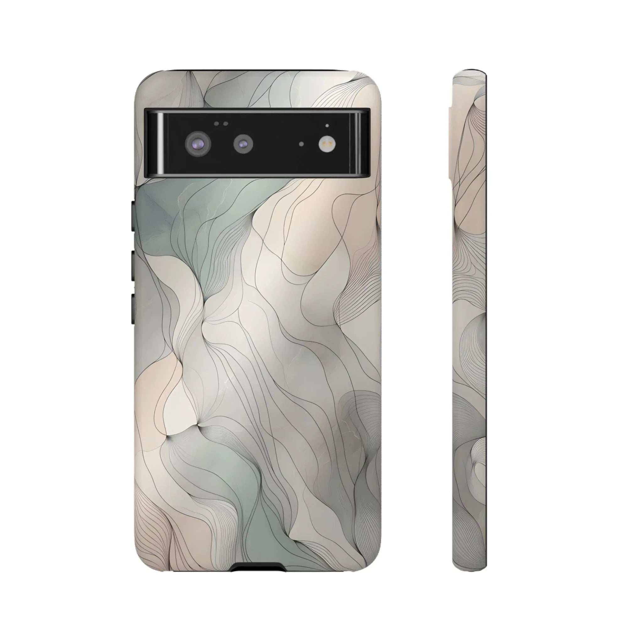Pastel Wave Phone Case – Minimalist Design for iPhone & Pixel - KARARMDESIGN