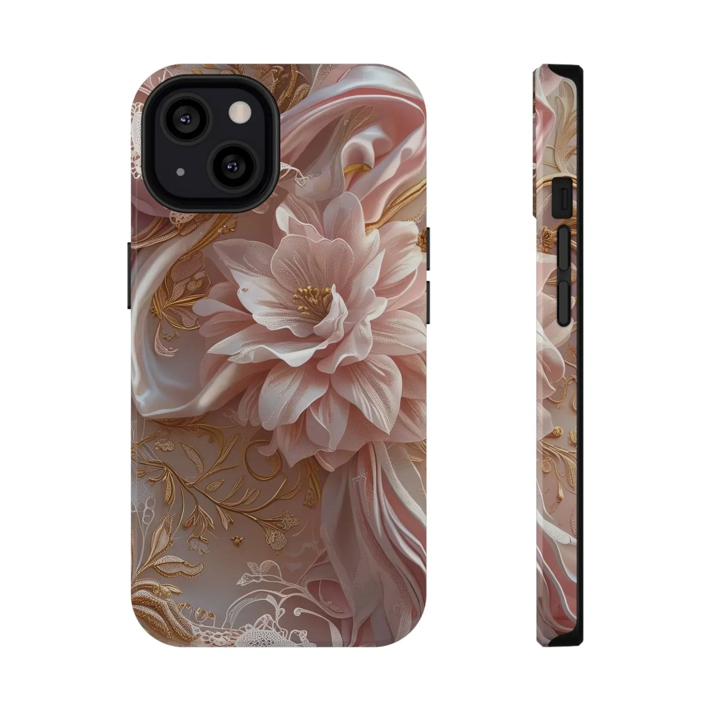Elegant Floral Impact-Resistant Phone Case for iPhone 12-16 and Samsung Galaxy S21-S22 Models - KarArmDesign