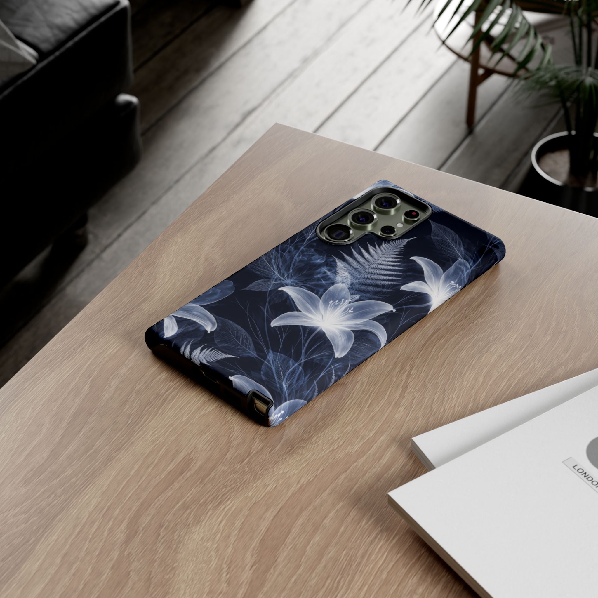 Moonlight Garden Phone Case for iPhone 11-17 and Galaxy S20-S26