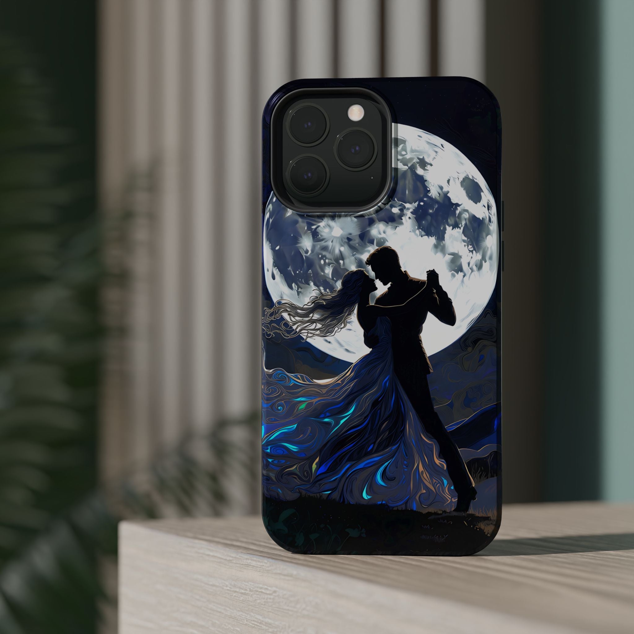 Romantic Moonlight Dance Magnetic Phone Case – iPhone 15–17 & Samsung Galaxy S26