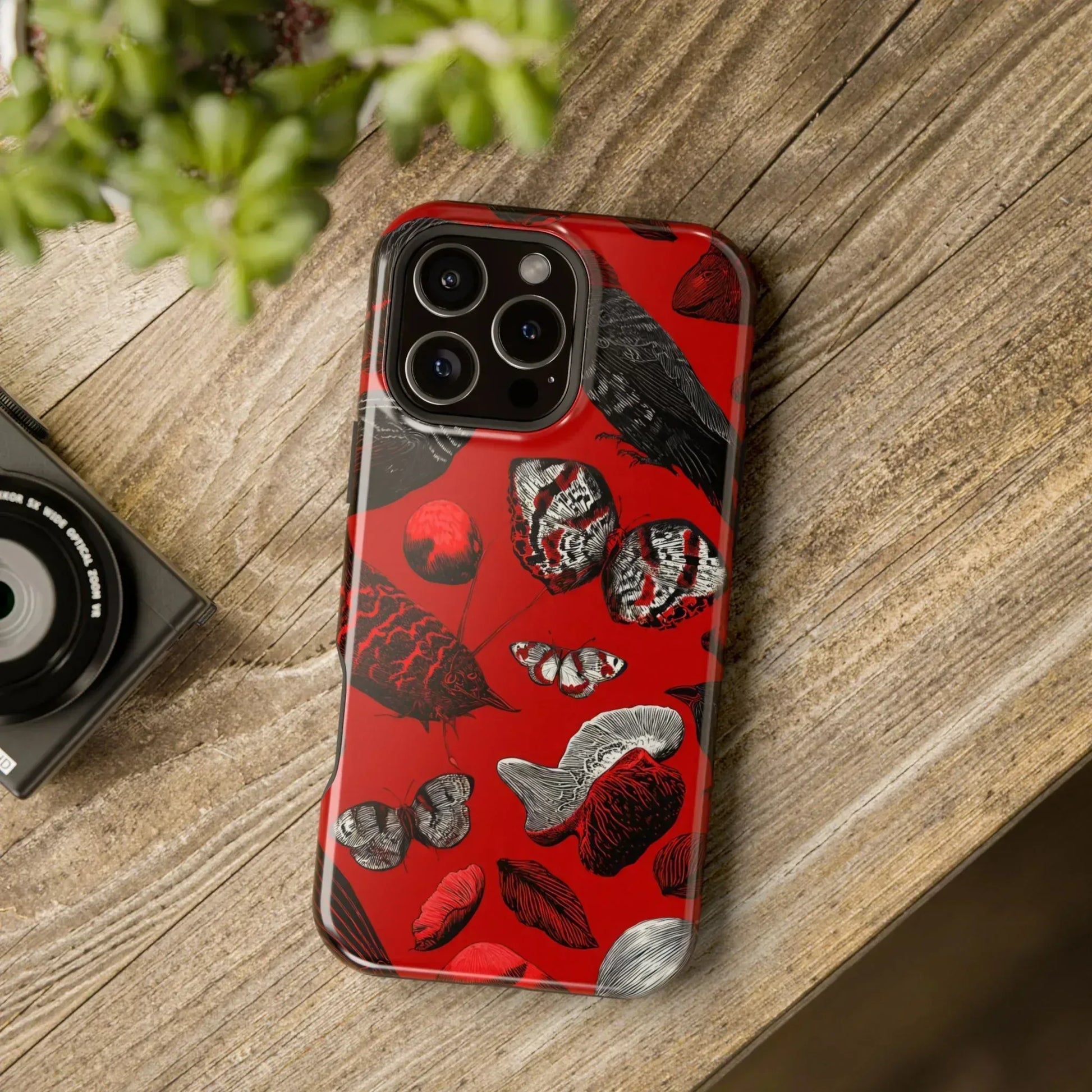 Crimson Wilderness Phone Case for iPhone 11-17 - KARARMDESIGN