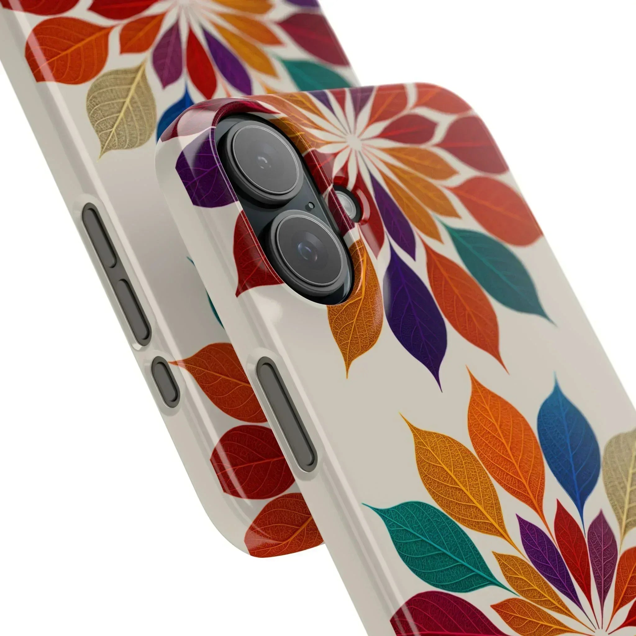 Leaf Mandala Phone Case for iPhone 11-16 - KARARMDESIGN