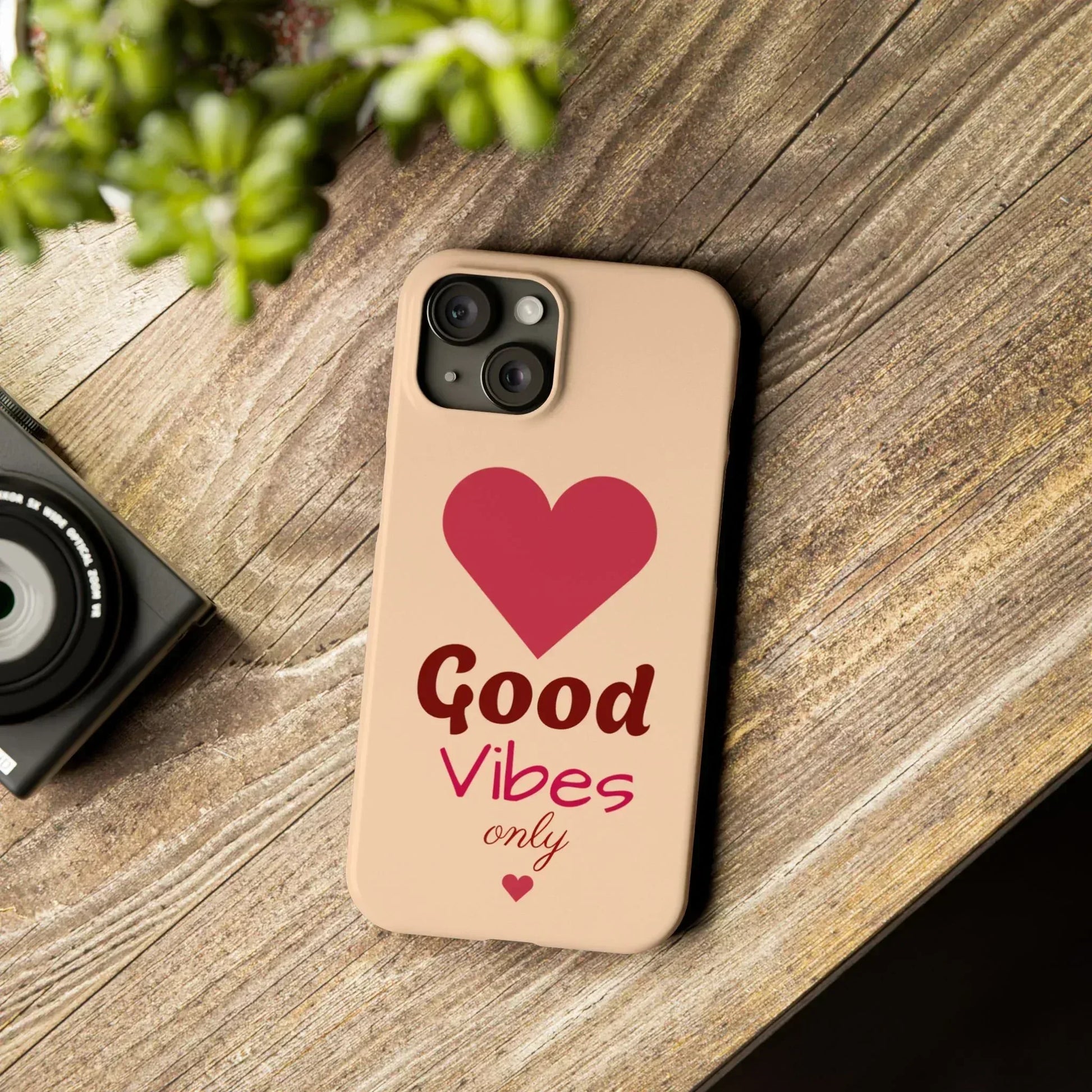 Good Vibes Only Slim Phone Case for iPhone 11-16 - KARARMDESIGN