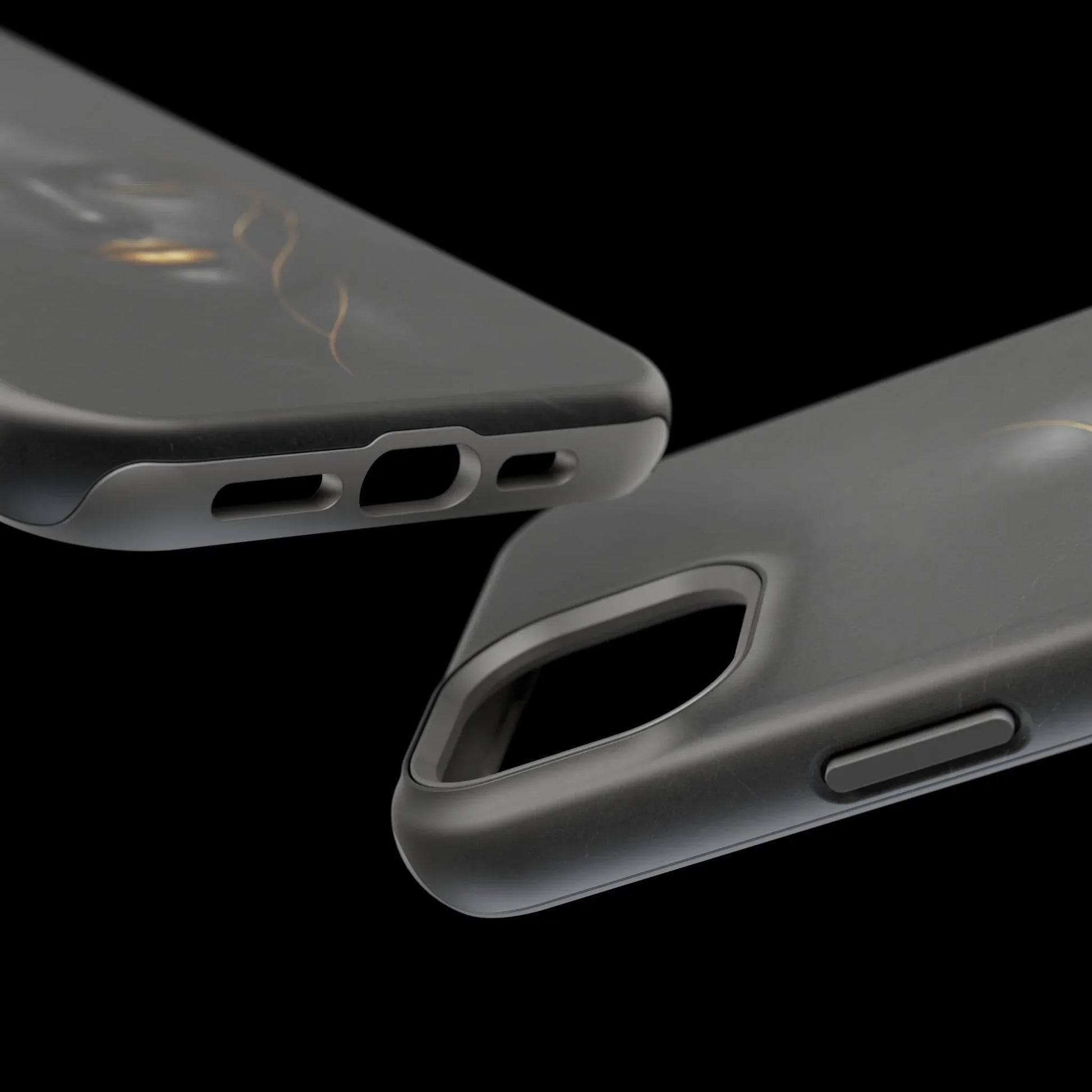 Black Gold Face Phone Case for iPhone 13-17 - KARARMDESIGN