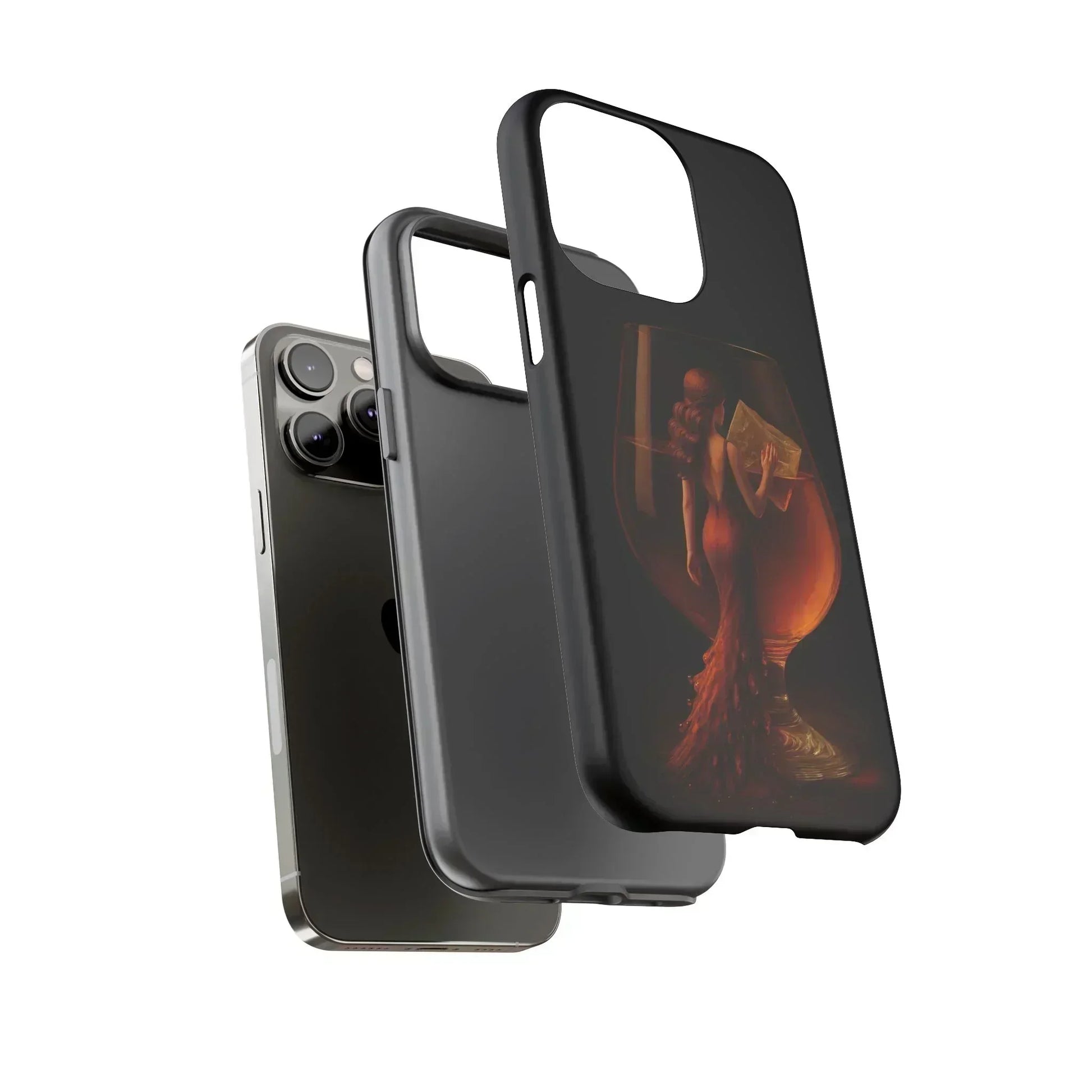 Elegant Midnight Lady Phone Case for iPhone 8-16 and Google Pixel up to 9 Models - KarArmDesign