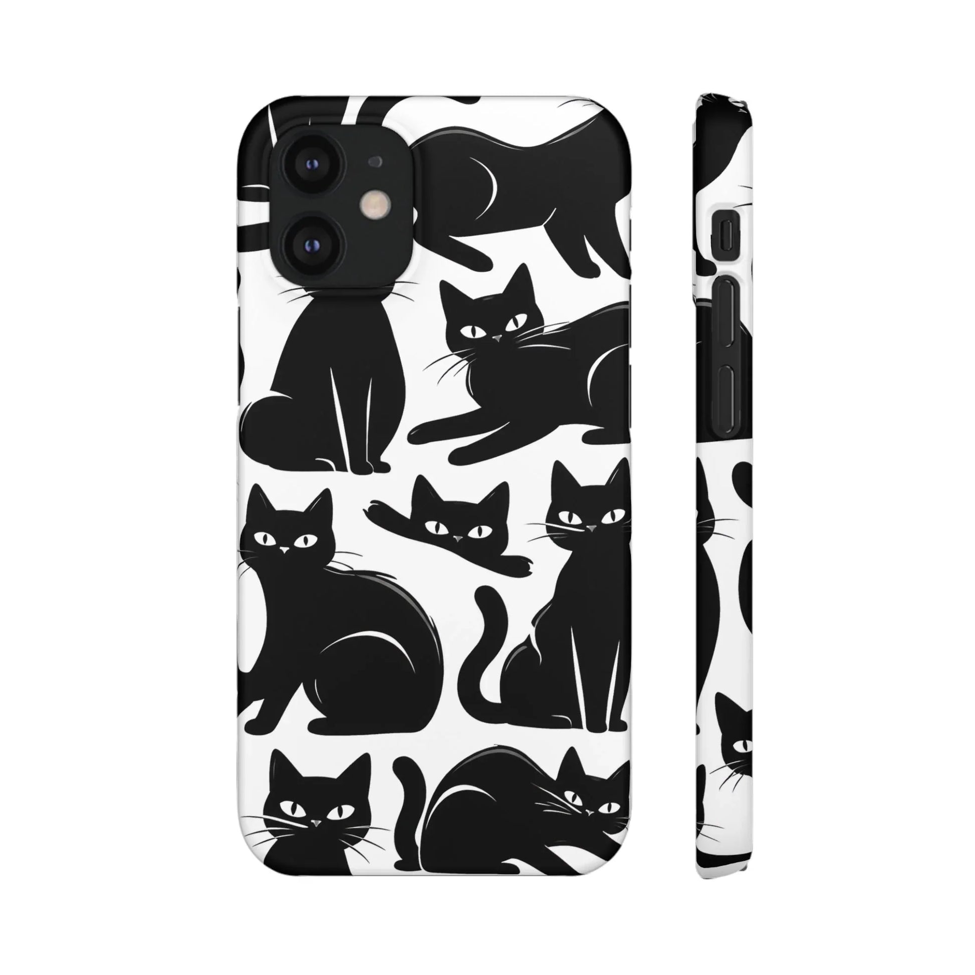 Black Cats Phone Case for iPhone 11-17 and Galaxy S20-S25 - KARARMDESIGN