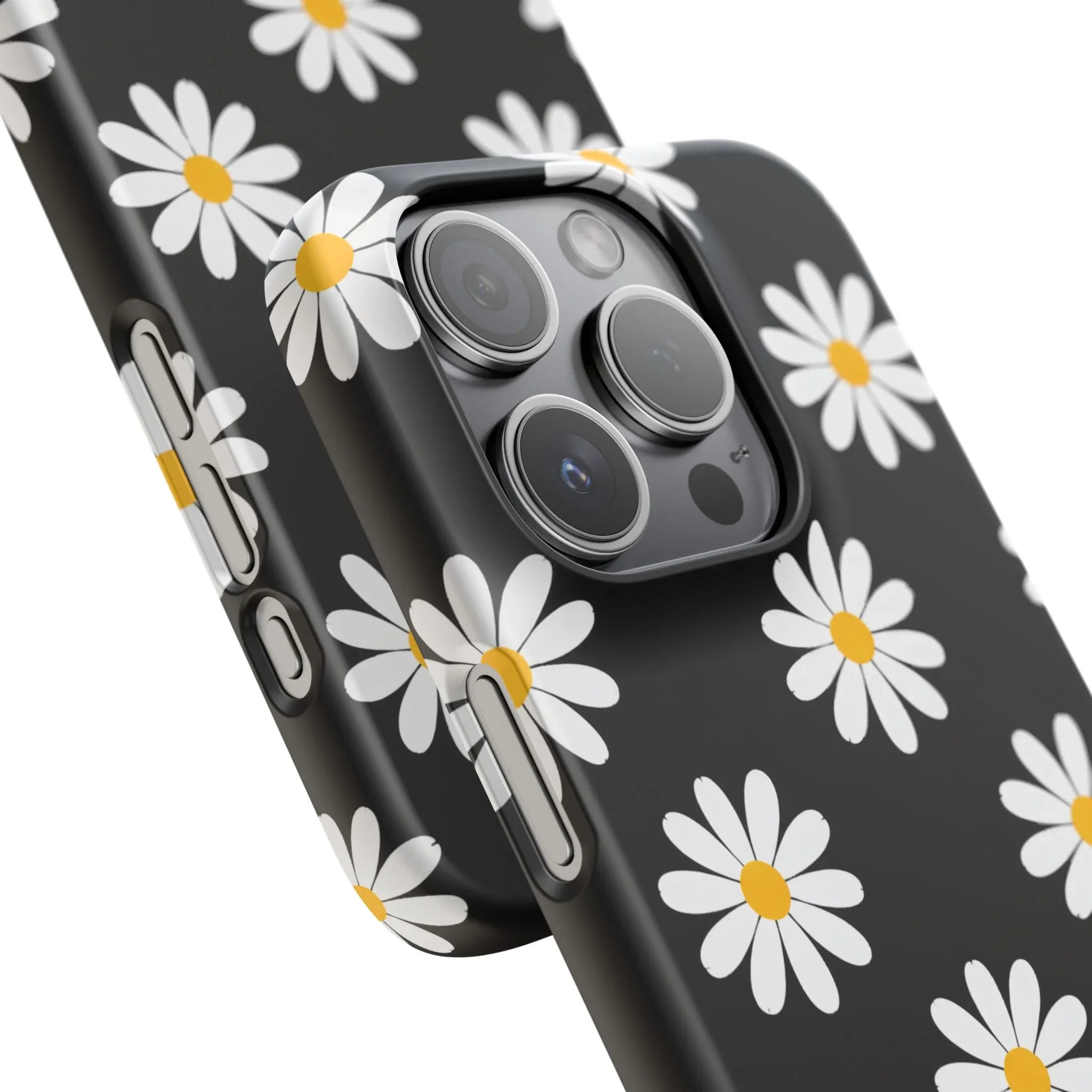Daisy Charm Phone Case for iPhone 11-17 and Galaxy S20-S25 - KARARMDESIGN