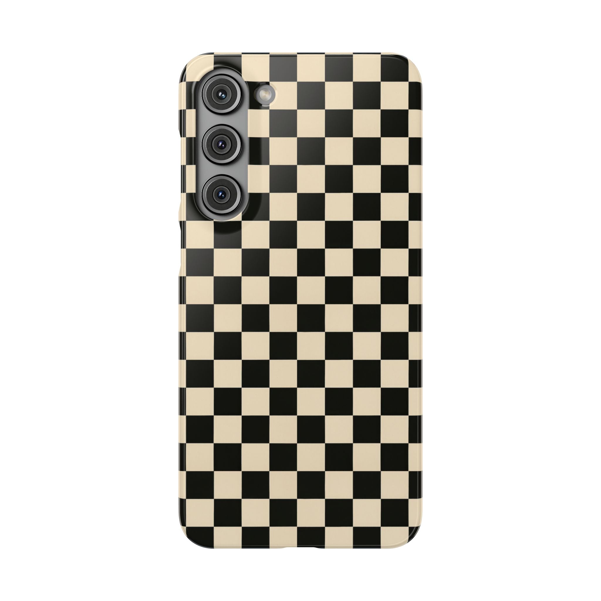 Stylish Matte Checker Phone Case for iPhone 11-17 & Galaxy S20-S26