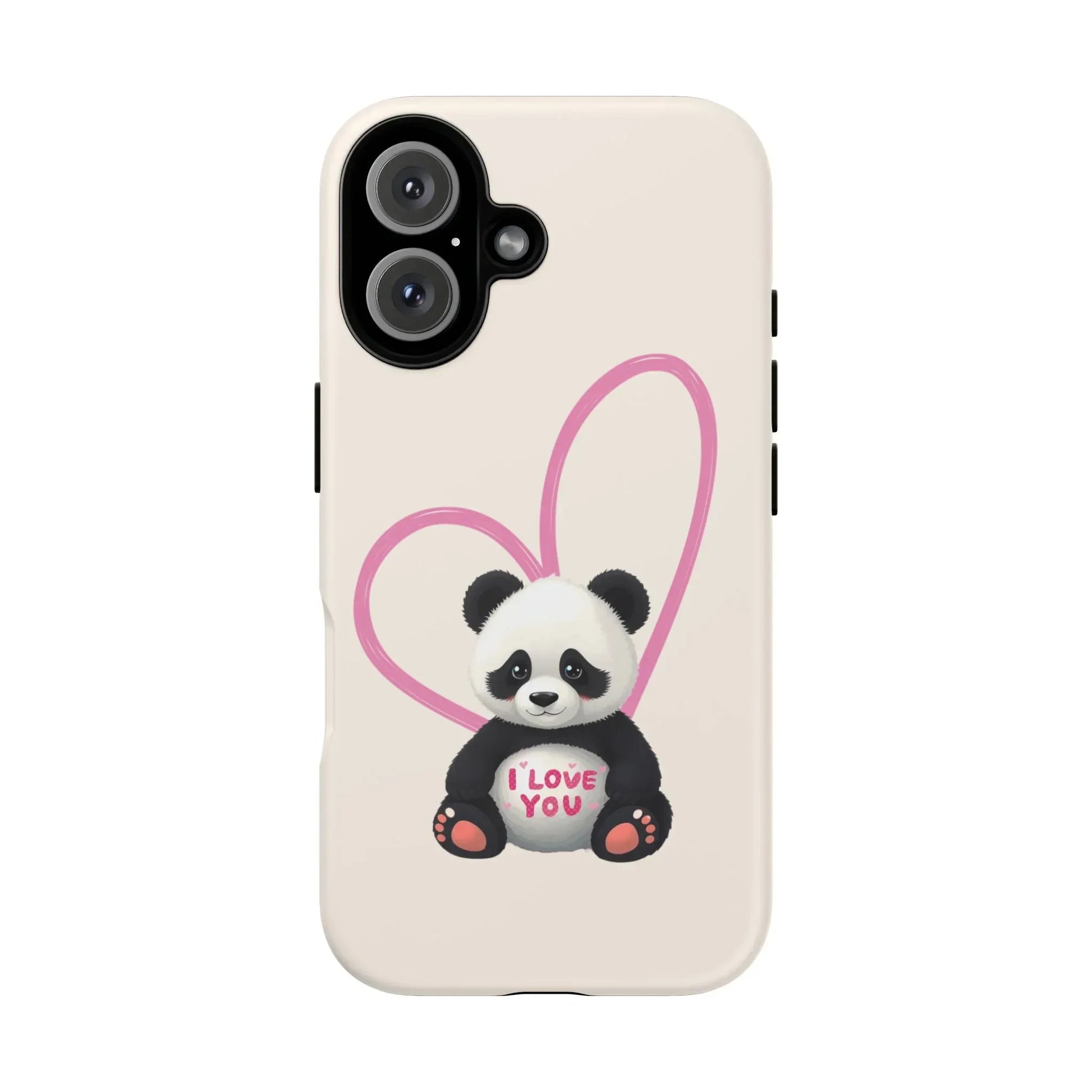 Cute Panda Heart Love Phone Case for iPhone 8-16 - KARARMDESIGN
