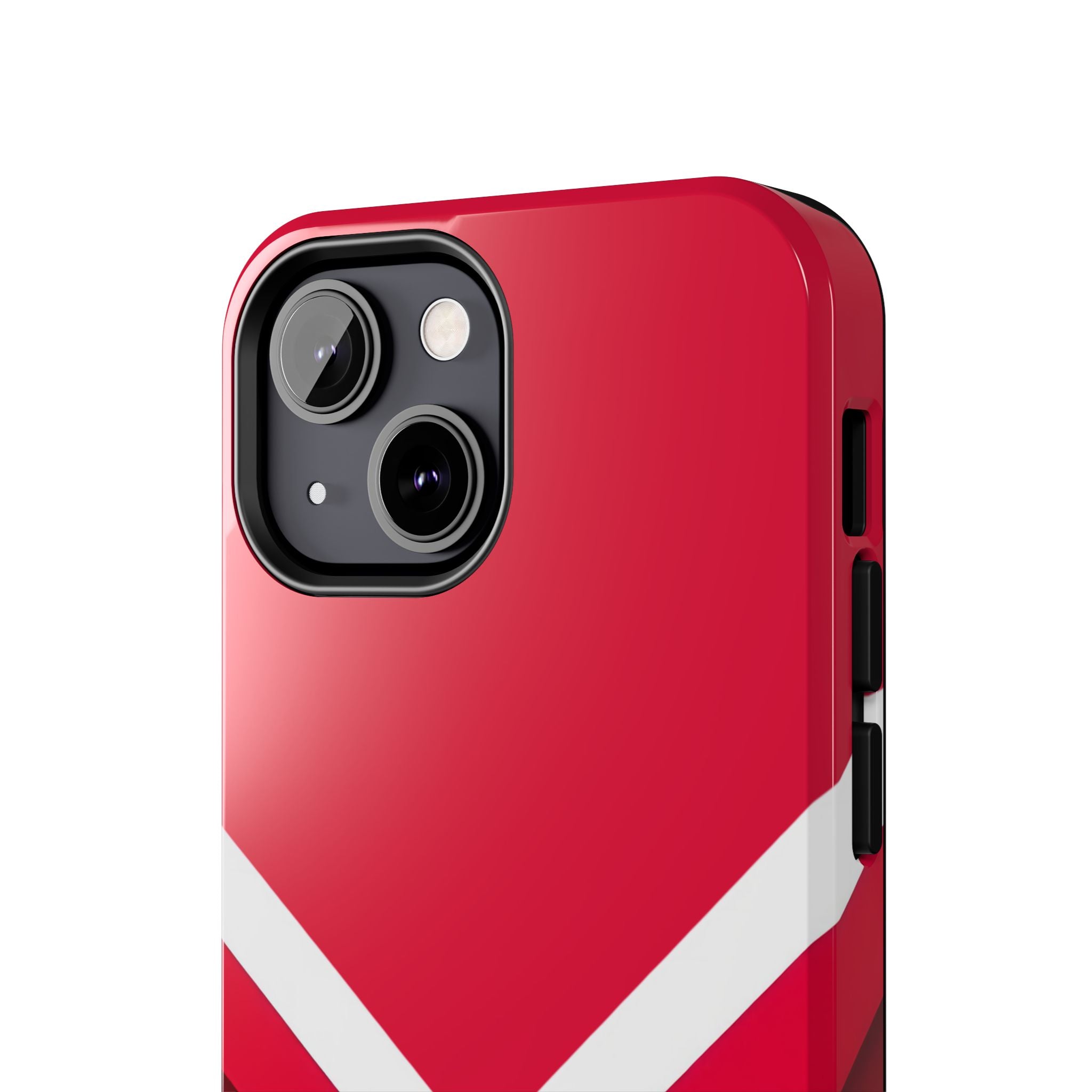 Red Chevron Armor Phone Case for iPhone 11–16 & Galaxy S21–S24