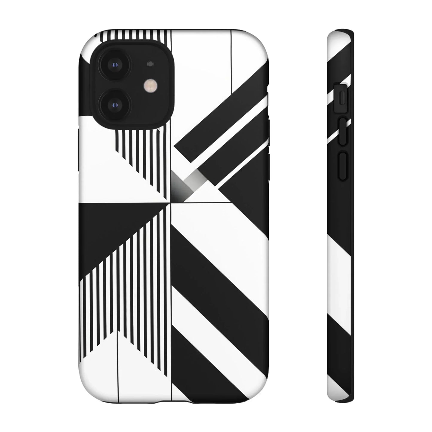 Monochrome Tough Phone Case for iPhone 11-16 and Samsung Galaxy S10–S25 Models - KarArmDesign