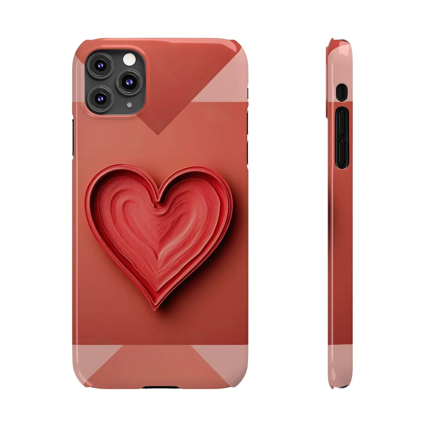 Heart Design Phone Case for iPhone X to 16 Series - KarArmDesign