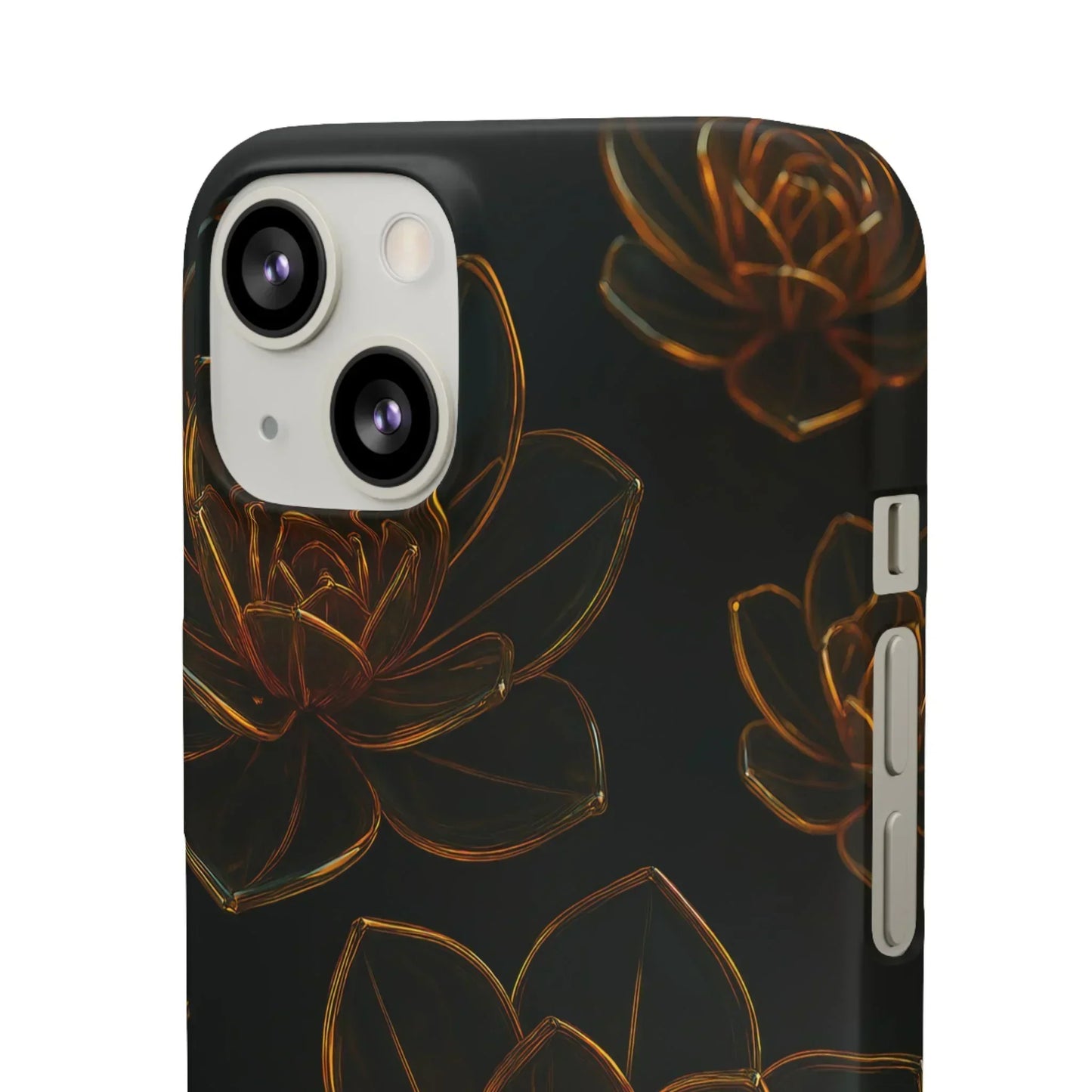 Glass Flower Phone Case for iPhone 7-16 and Galaxy S10-S24 Models