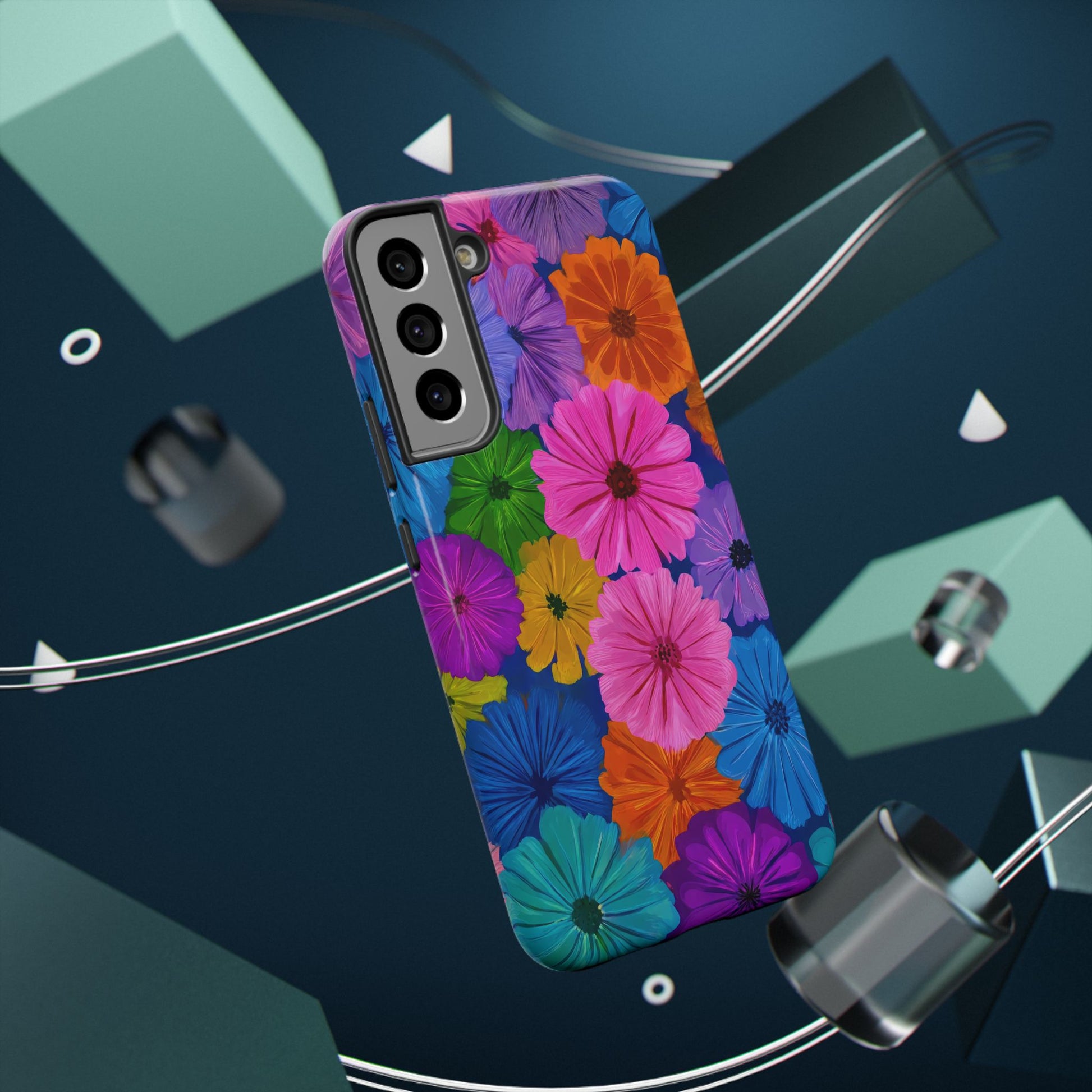 Bloom Pattern Phone Case for iPhone 11-17 and Galaxy S21-S22 Models - KARARMDESIGN