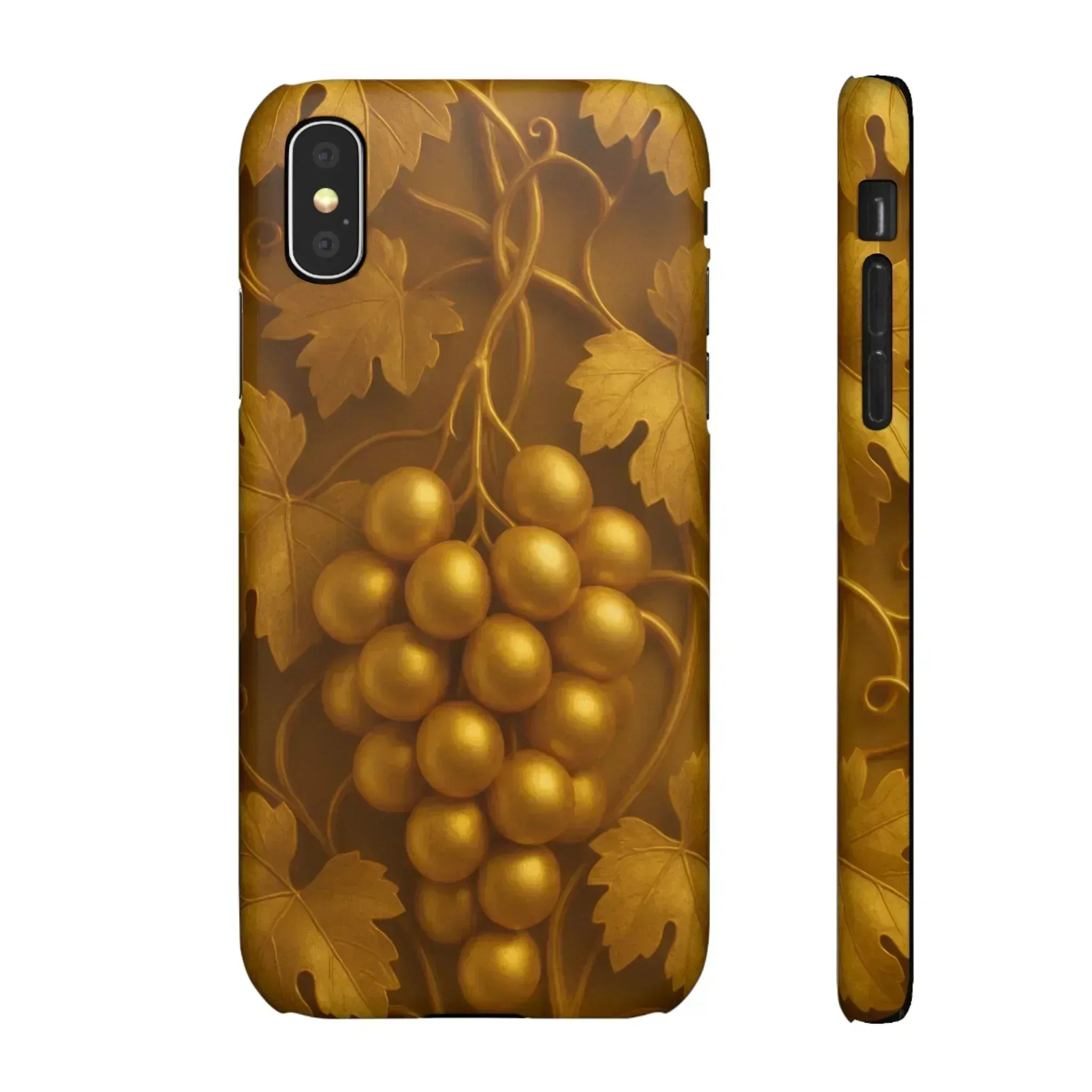 Golden Grapes Phone Case for iPhone 8–16 - KARARMDESIGN